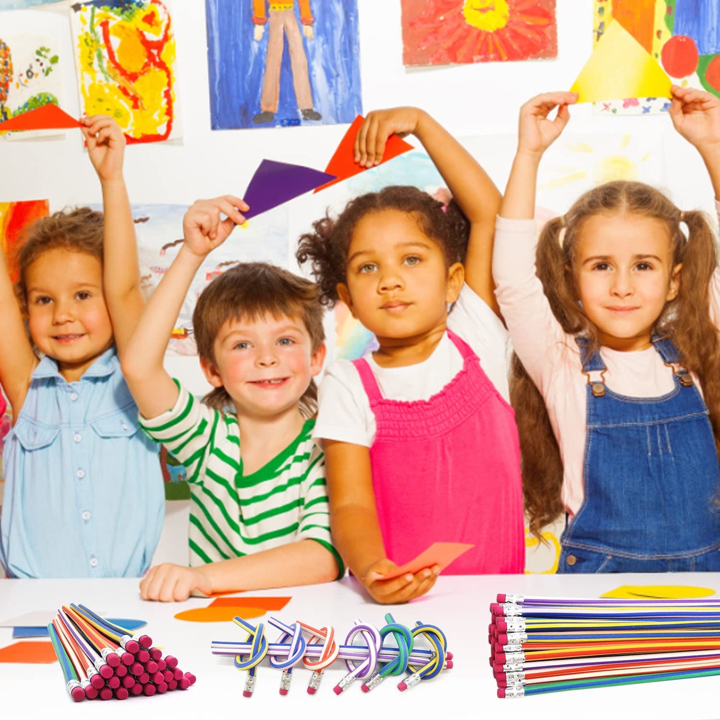 Guuozzli 45 Pack Flexible Soft Pencil – 7.1 Inch Magic Bend Pencils for Kids