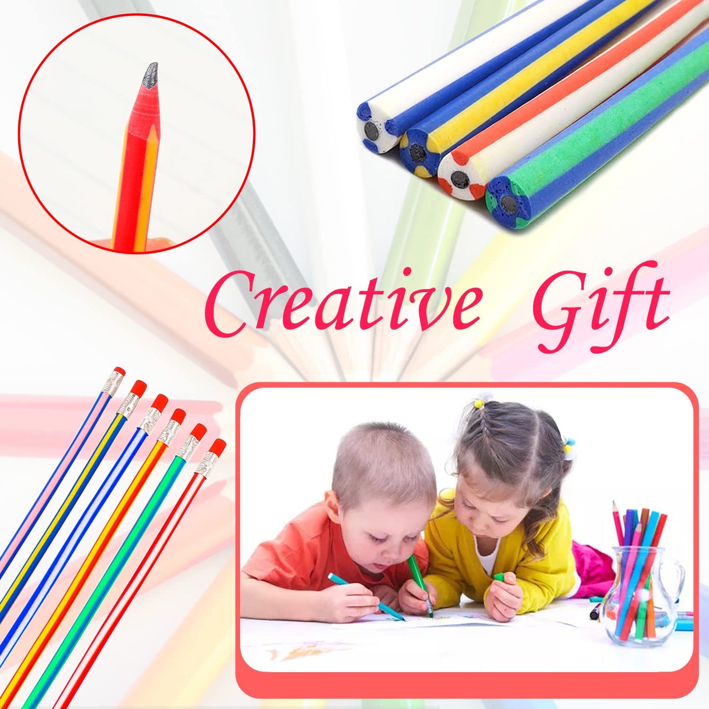 Guuozzli 45 Pack Flexible Soft Pencil – 7.1 Inch Magic Bend Pencils for Kids