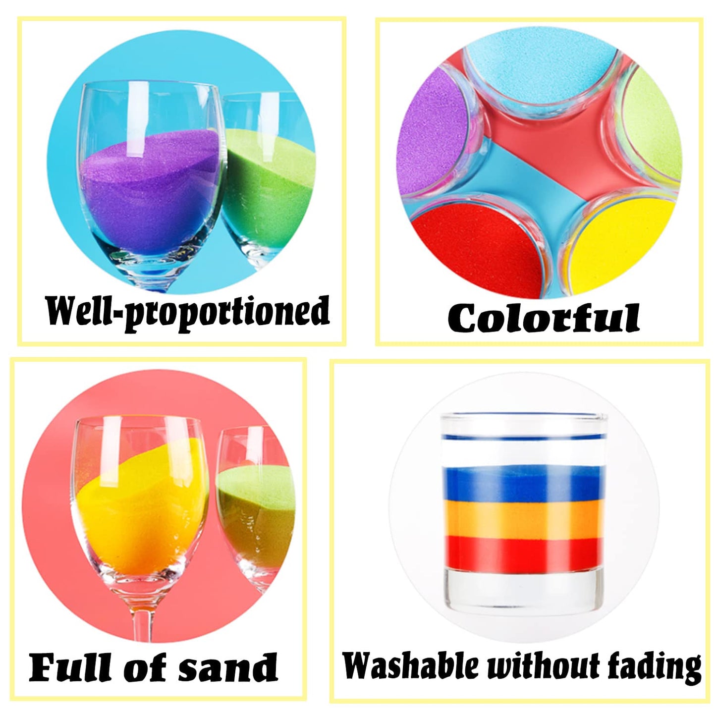 Guuozzli 36 PCS Art Sand Kit – DIY Scenic Sand Painting & Wedding Decoration Bottles