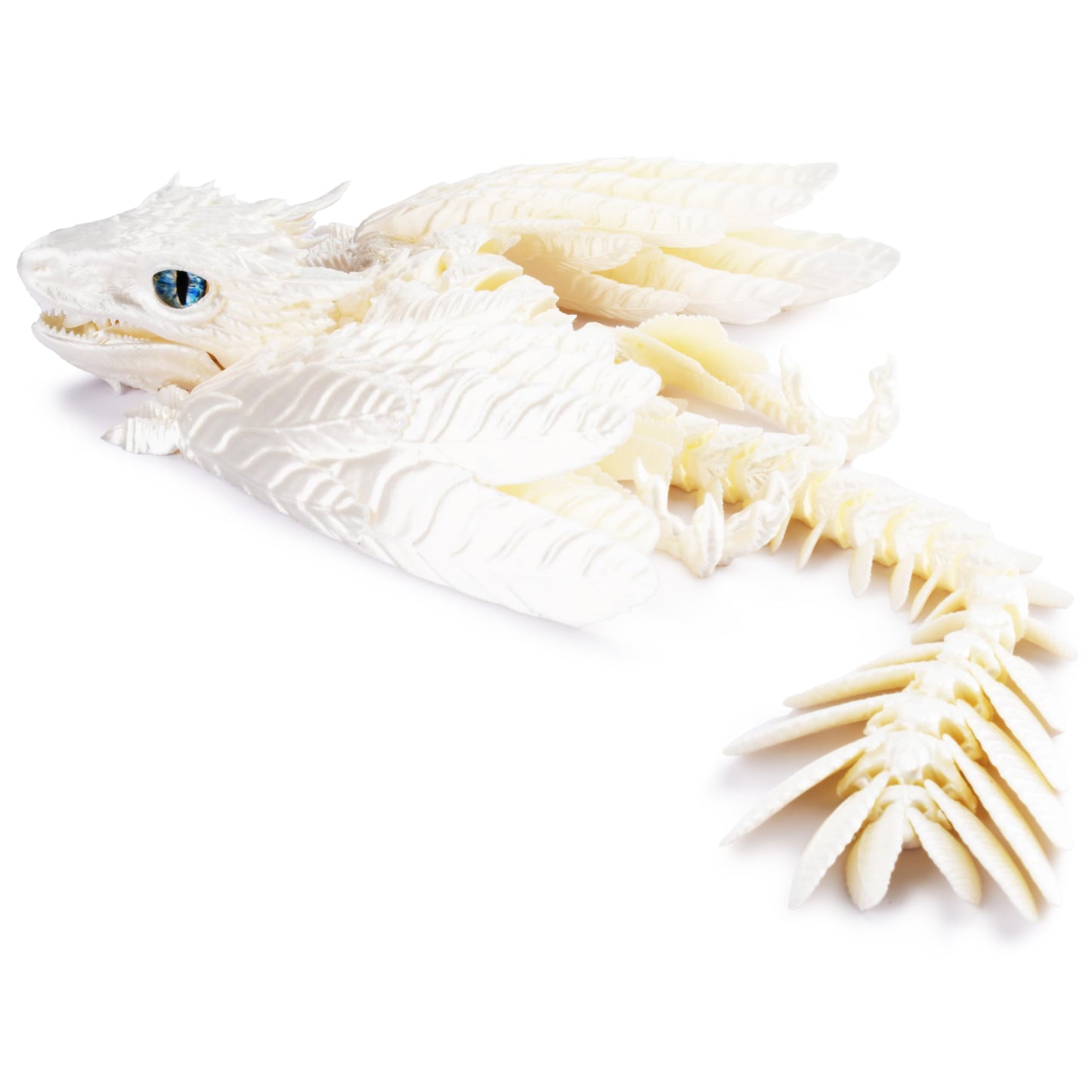 Guwewu Feathered Wyvern Dragon – 3D Printed Articulated Fidget Dragon | Frostscale Desktop Pet