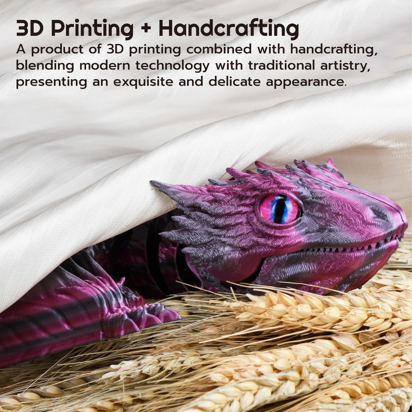 Guwewu Feathered Wyvern Dragon – Articulated 3D Printed Desktop Pet (Stellarscale)