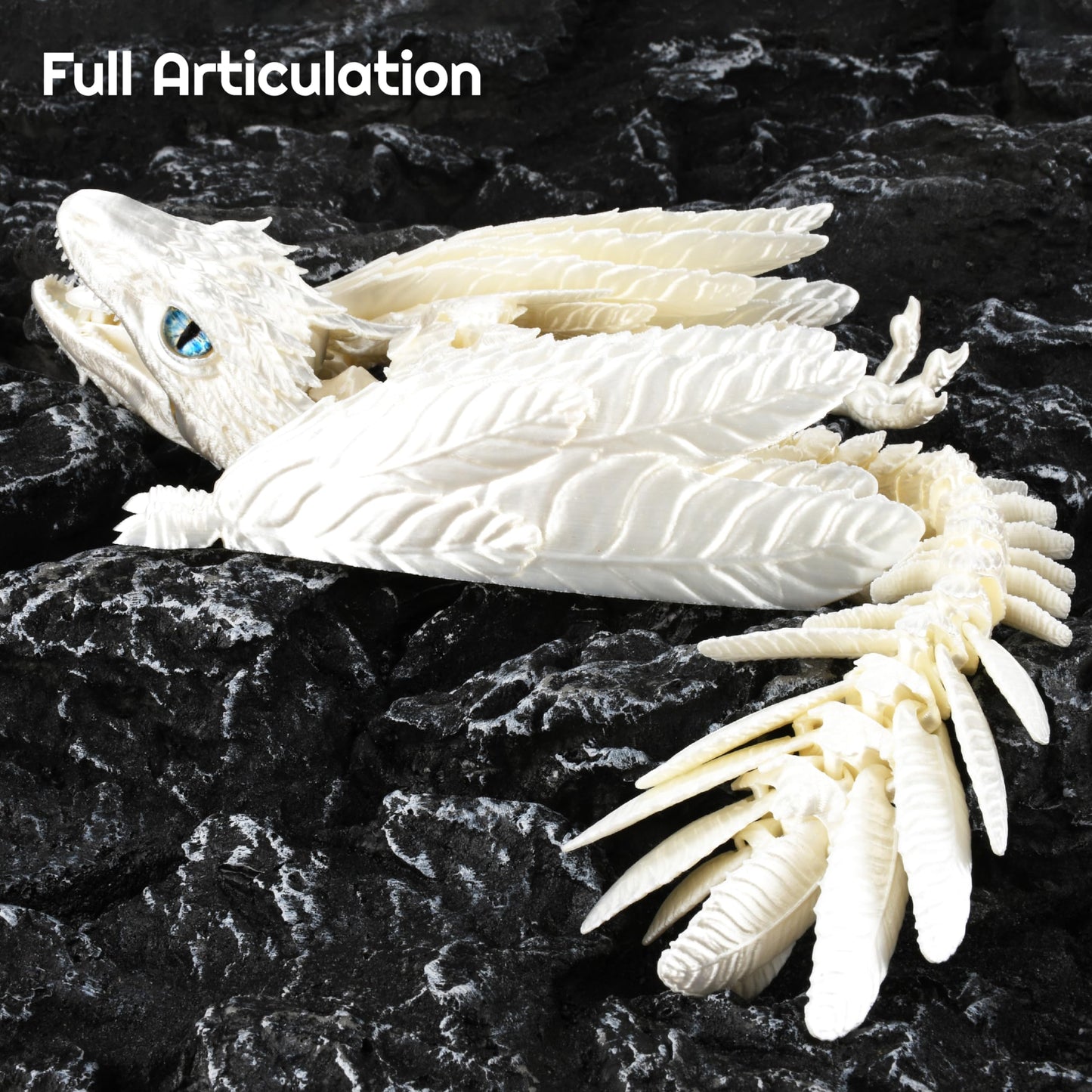 Guwewu Feathered Wyvern Dragon – Articulated 3D Printed Desktop Pet (Stellarscale)