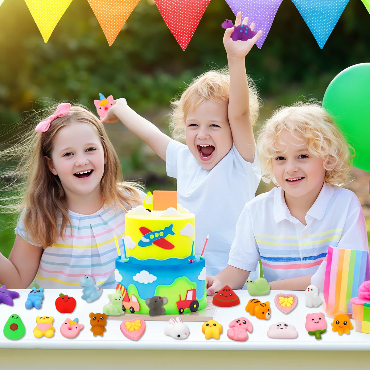 GWAHSA Mochi Squishy Toys – 27pc Mini Kawaii Squishies for Party Favors & Classroom Prizes