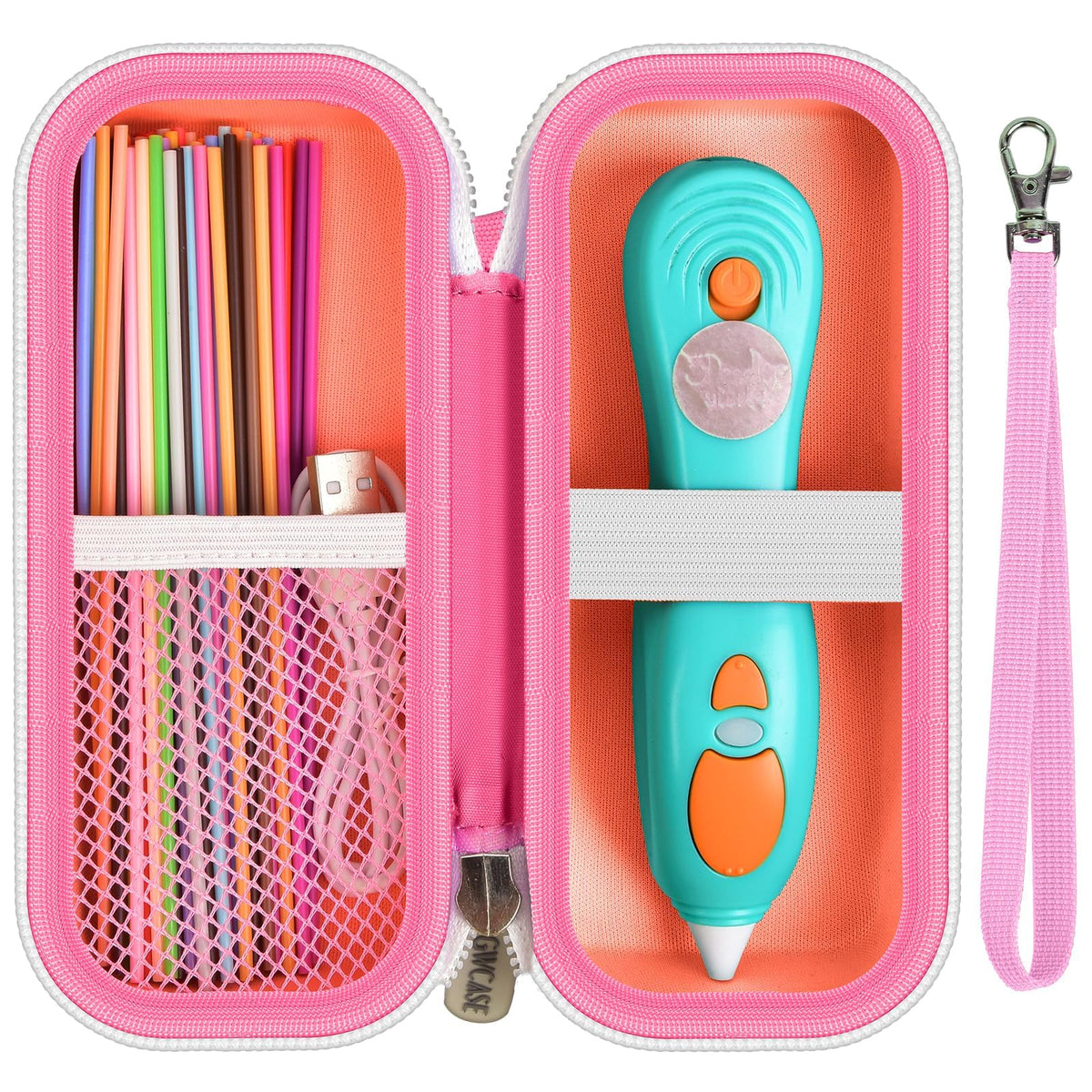 GWCASE Case for 3Doodler Start+ Essentials – Pink Travel Organizer & Filament Box (Box Only)