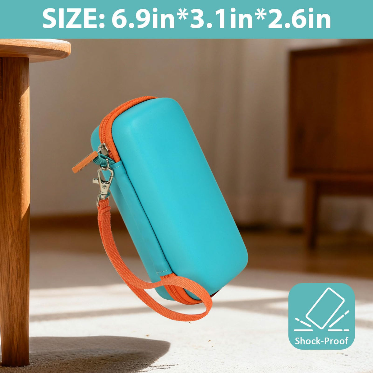GWCASE Case for 3Doodler Start+ Essentials – Green EVA Case with Orange Zipper, Travel Organizer