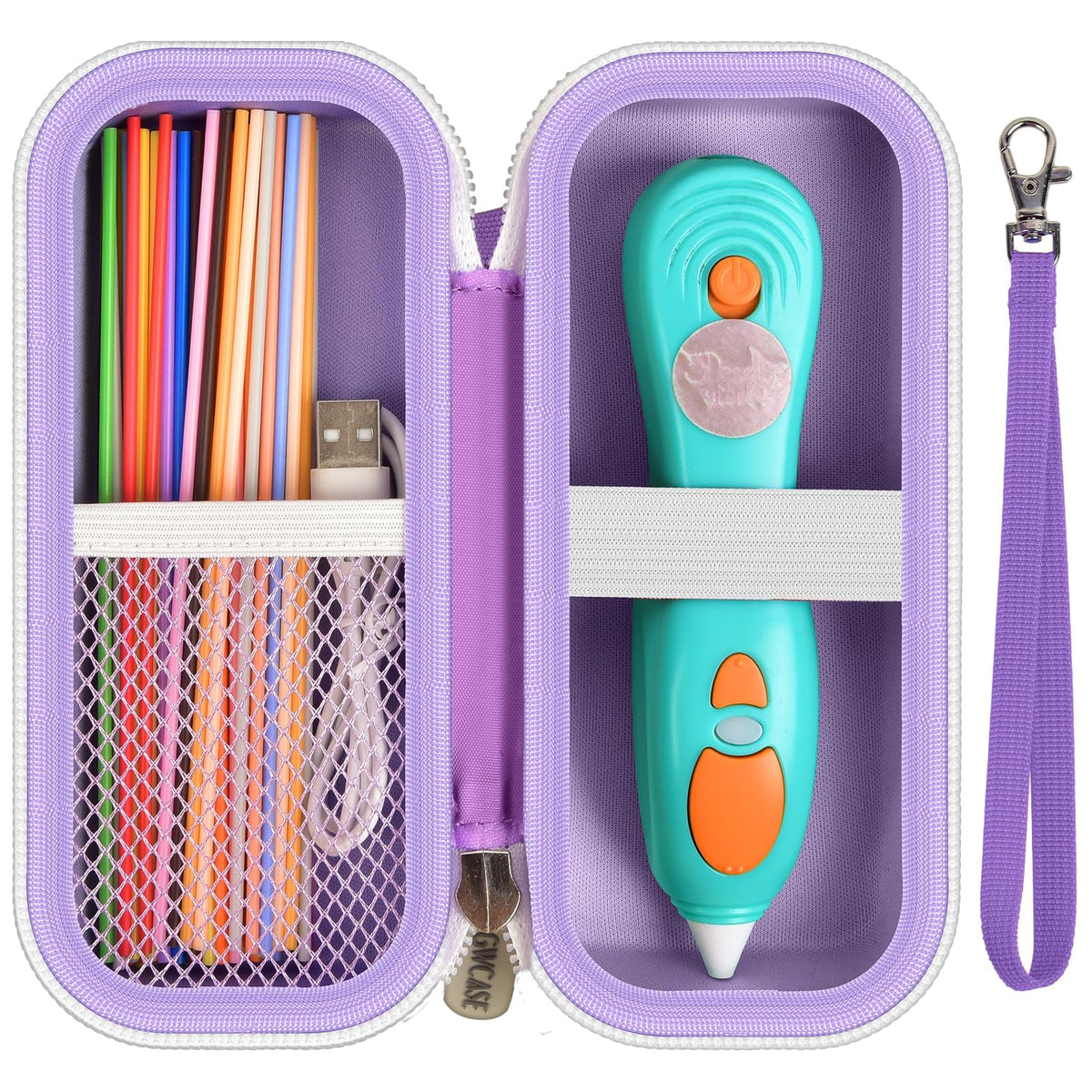 GWCASE Case for 3Doodler Start+ Essentials – Travel Organizer & Charger (Purple)