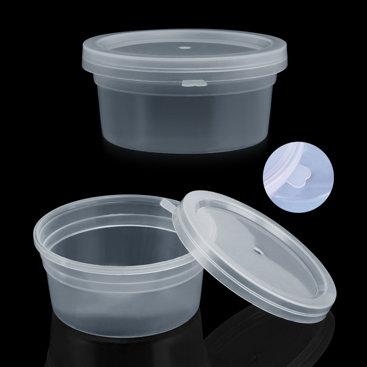 GWHOLE Slime Containers with Lids – 20 Pack, 4.5oz Plastic Storage for Slime, Beads & Floam
