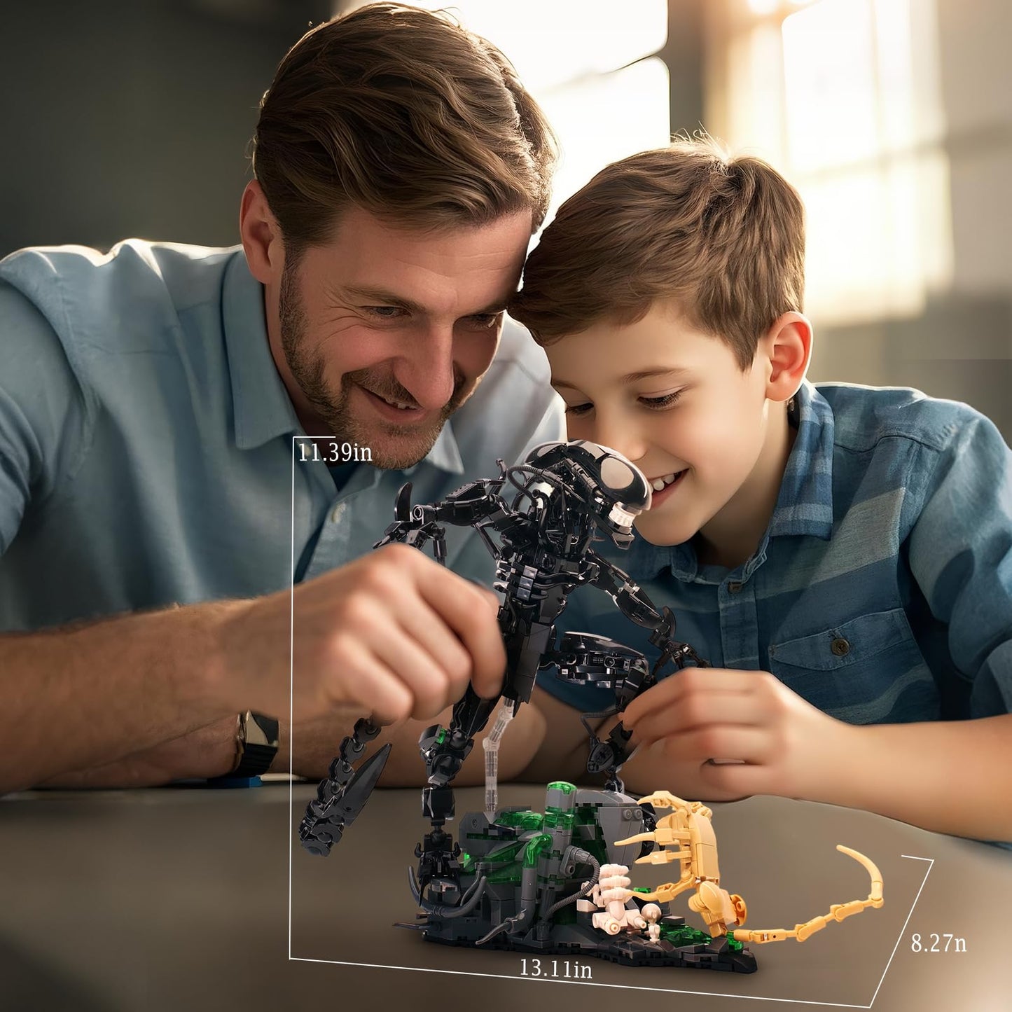 GXJTYYBS Xenomorph Building Set — Poseable Alien Figure Kit (958 PCS)