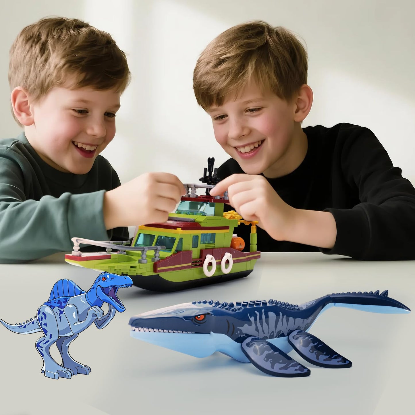 GXJTYYBS Ideas 3-in-1 Sea Dinosaur Mosasaurus Building Blocks Kit - 327 PCS, LEGO Dinosaur World Compatible