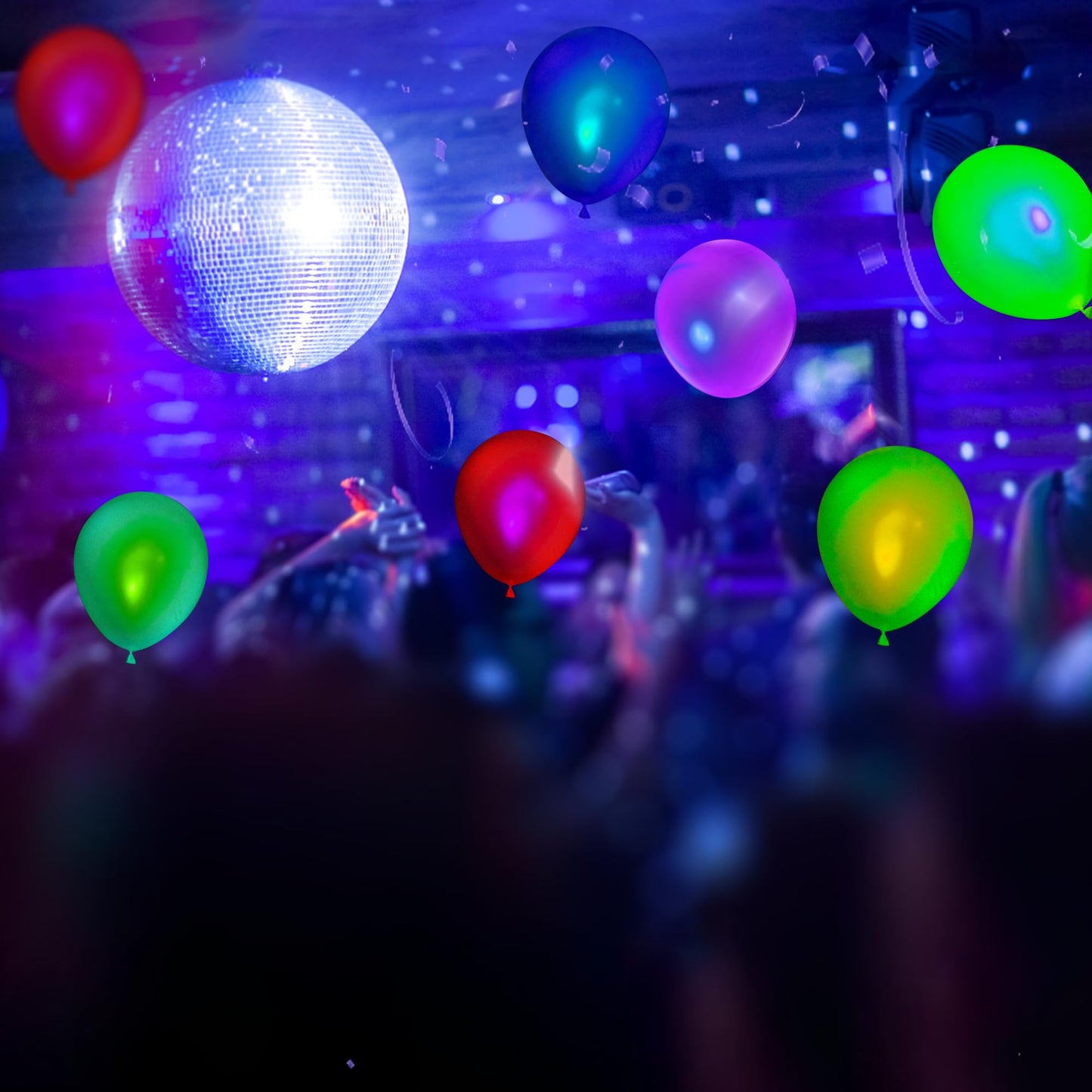 GYIPFIPA 100 Pcs UV Neon Balloons – Blacklight Glow Party Decor