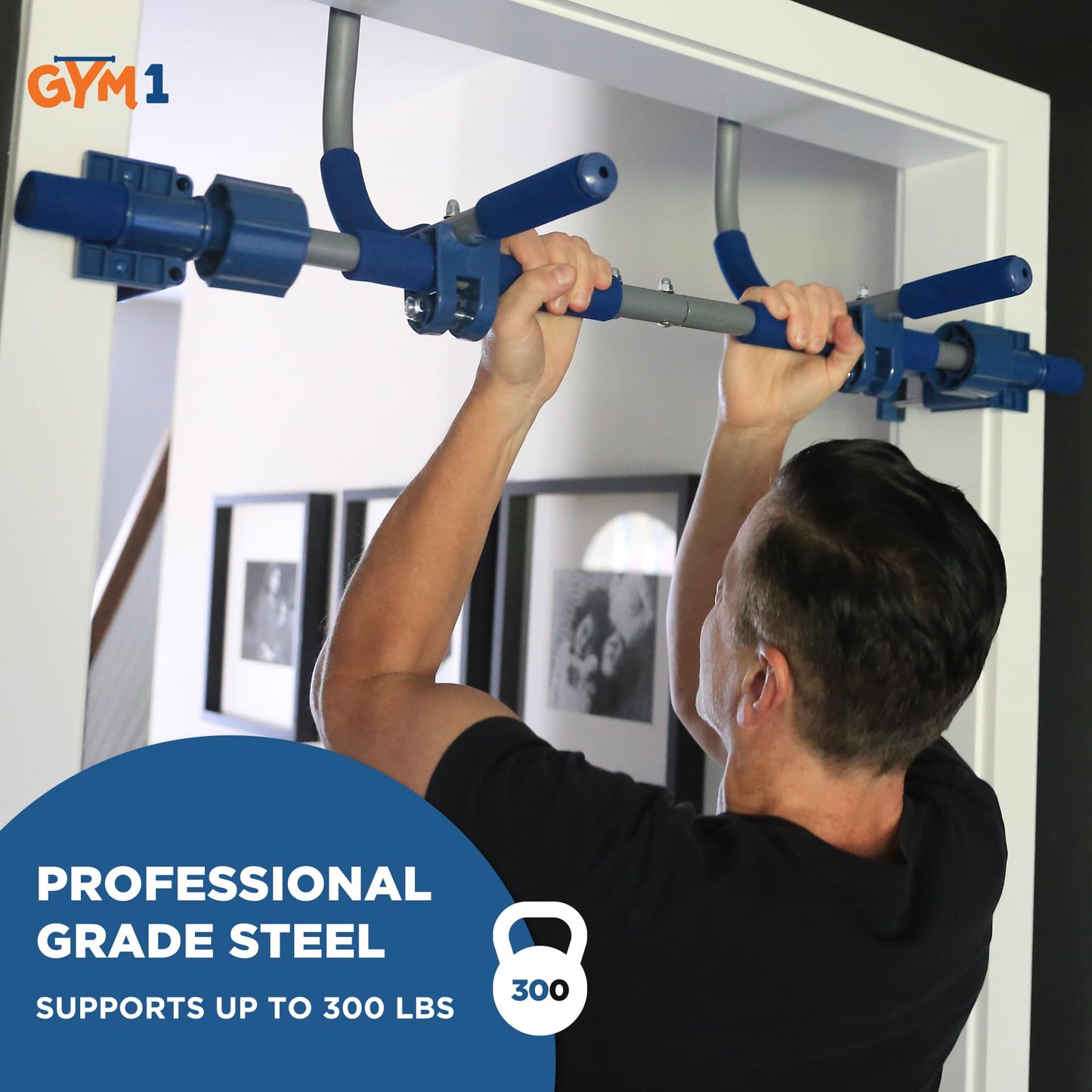 Gym1 6-Piece Doorway Gym Indoor Playground – Sensory Swing, Pull-Up Bar, Rings, Trapeze, Ladder & Knotted Rope