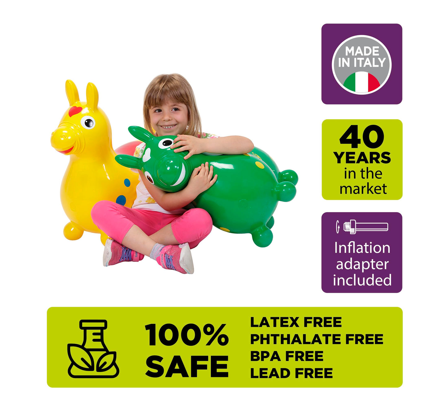 Gymnic Rody Bounce Horse Green – Balance, Coordination & Fun