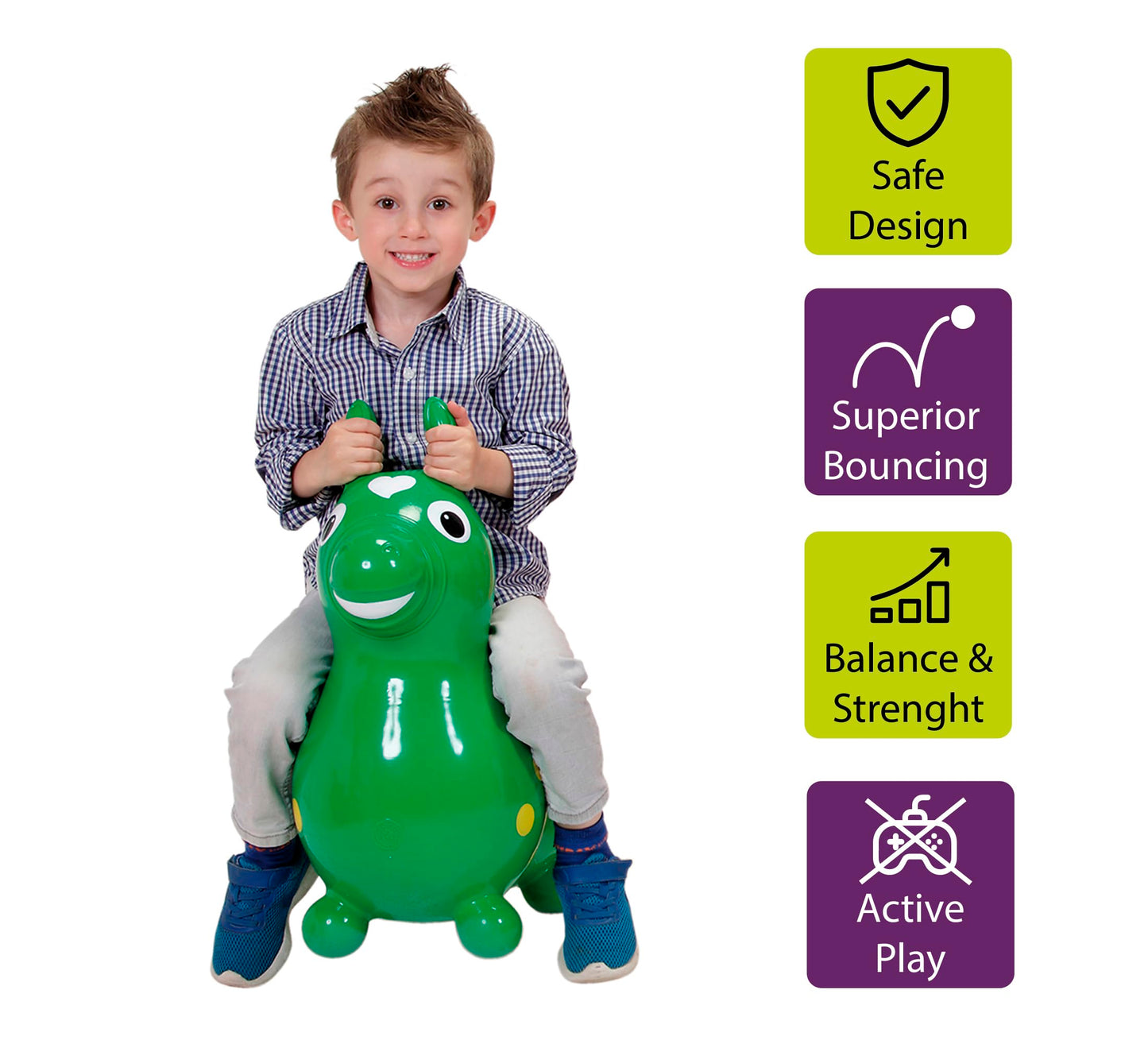Gymnic Rody Bounce Horse Green – Balance, Coordination & Fun