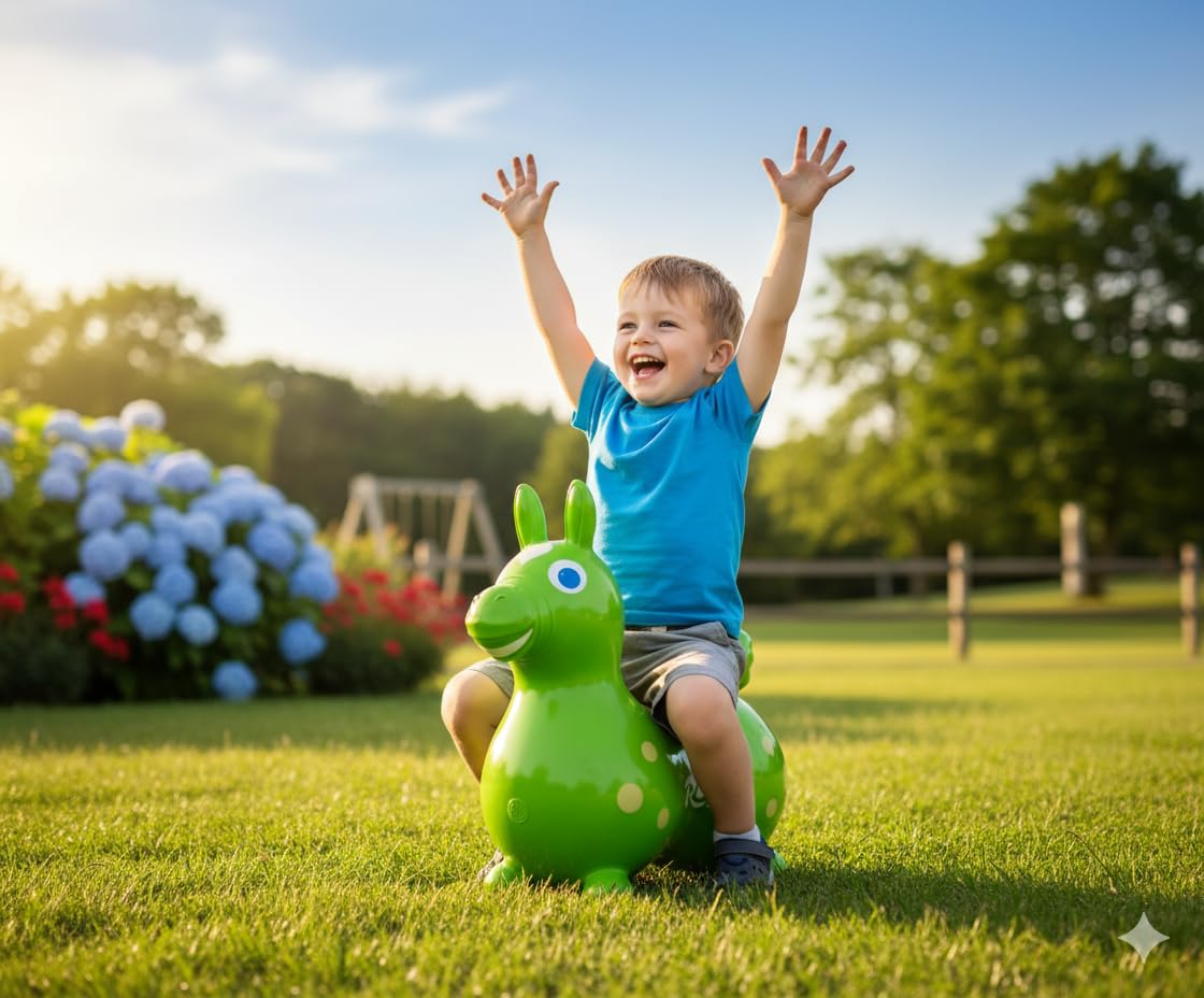 GYMNIC Rody Bounce Horse Lime Green – Safe, Durable Balance Toy