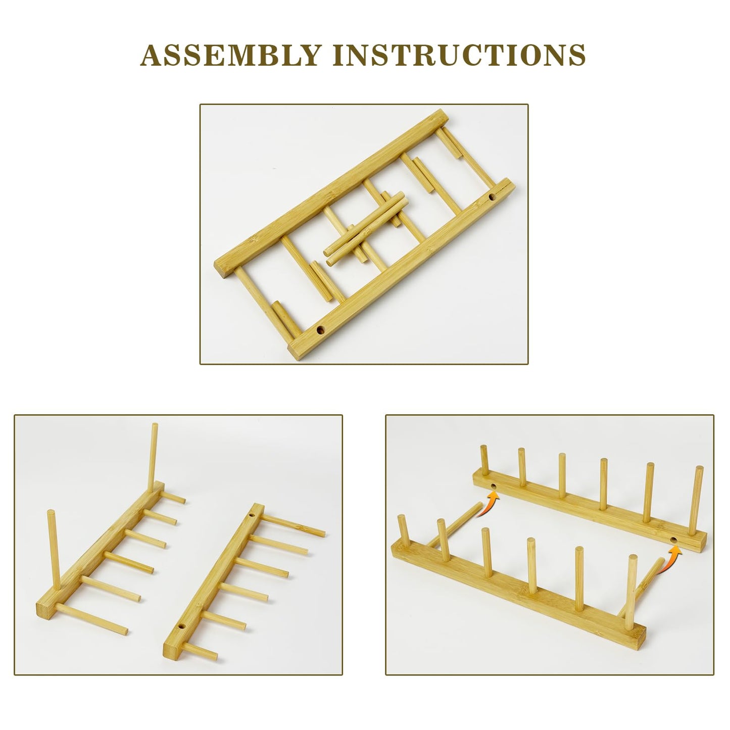 GYSLEOT 2 Pack Wooden Puzzle Rack – 5-Section Tabletop Display for Puzzles, Books & Art