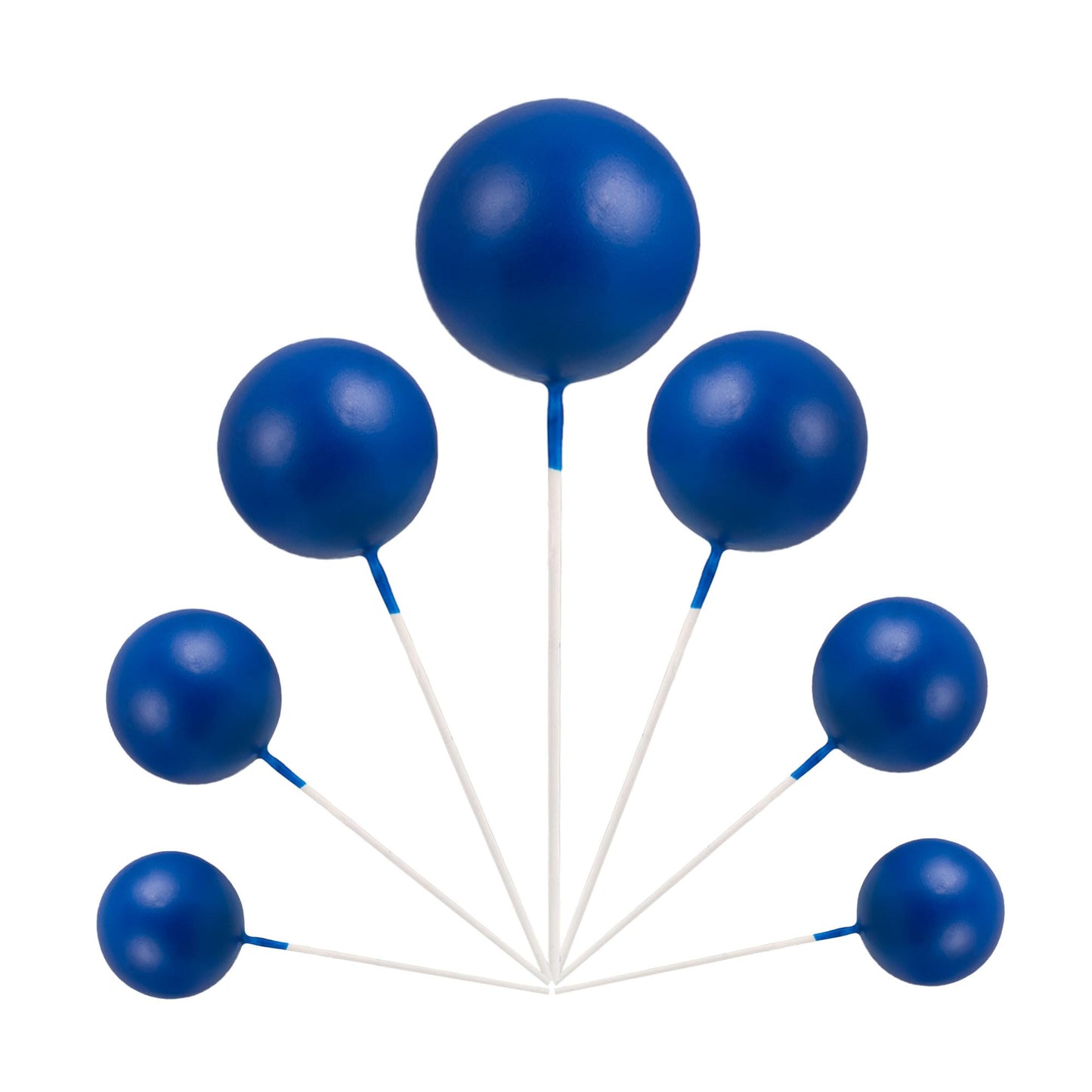Gyufise 30Pcs Ball Cupcake Toppers – Foam Ball Cake Picks, Royal Blue