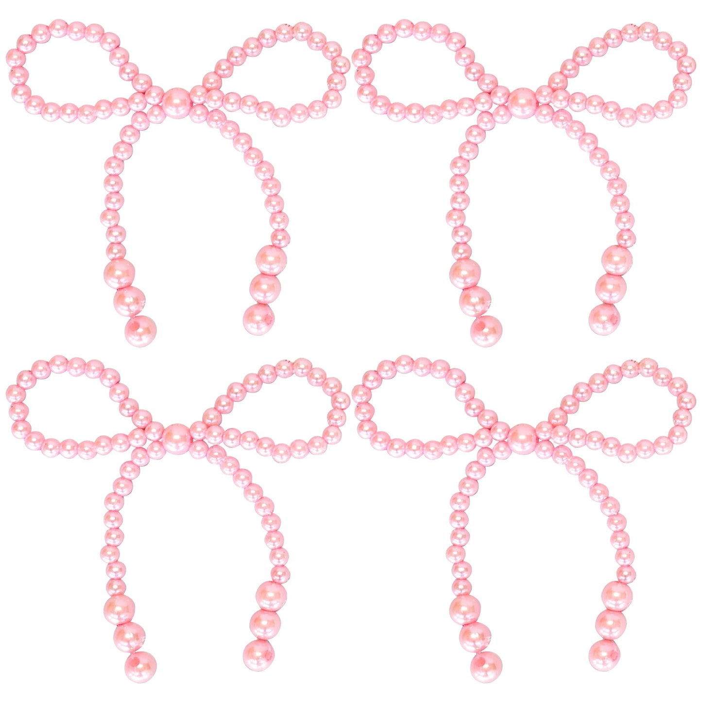 Gyufise 15Pcs Pearl Bow Cake Toppers – Elegant Cake Decorations for Weddings, Birthdays, Baby Showers