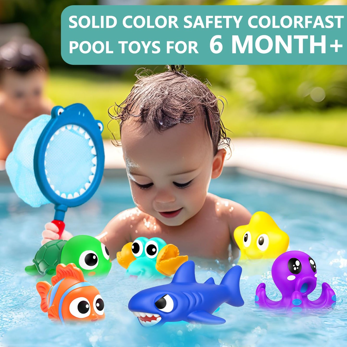 GZHFMUS No-Hole Mold Free Ocean Bath Toys – 8-Piece Set for Babies & Toddlers
