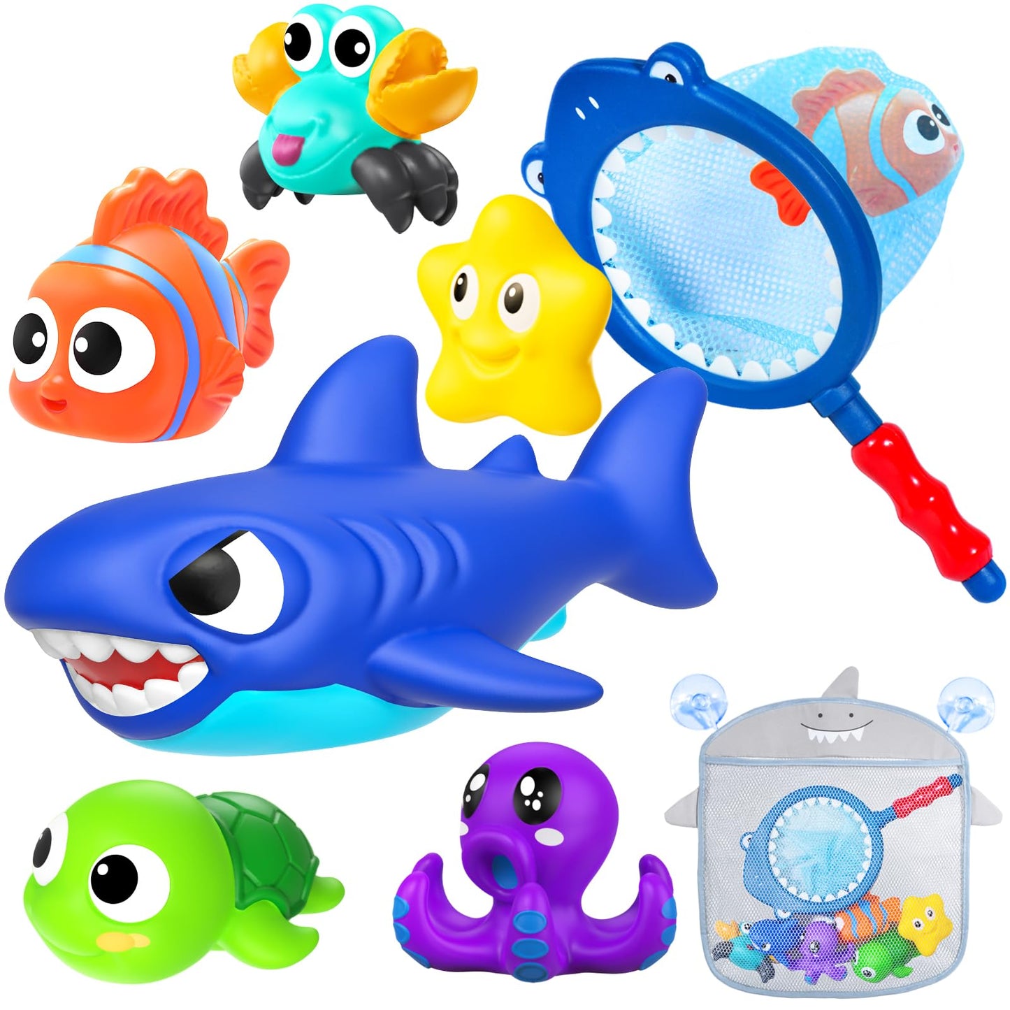 GZHFMUS No-Hole Mold Free Ocean Bath Toys – 8-Piece Set for Babies & Toddlers