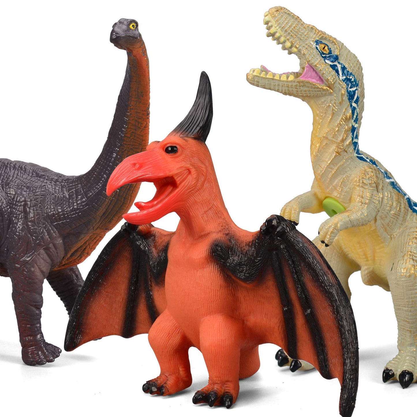 Gzsbaby 6-Piece Jumbo Dinosaur Toys for Kids 3-5 & Toddlers | Large Soft Dino Figures