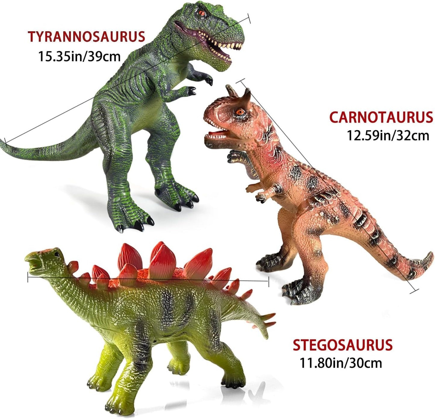 Gzsbaby 8-Piece Jumbo Dinosaur Toys for Kids — Realistic Figures for Play & Learning