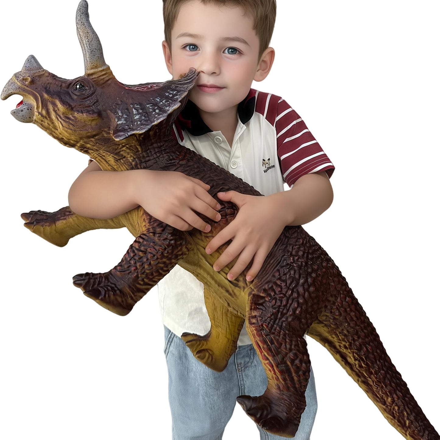 Gzsbaby Giant Triceratops Dinosaur Toy – 32-Inch Realistic Jumbo Dino for Kids, Party Favors & Gifts
