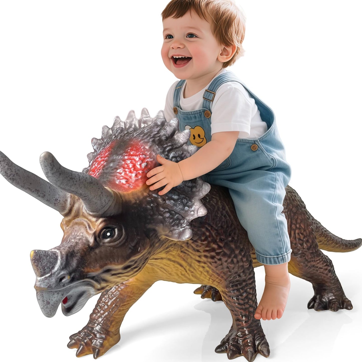 Gzsbaby Giant Triceratops Dinosaur Toy – 32-Inch Realistic Jumbo Dino for Kids, Party Favors & Gifts