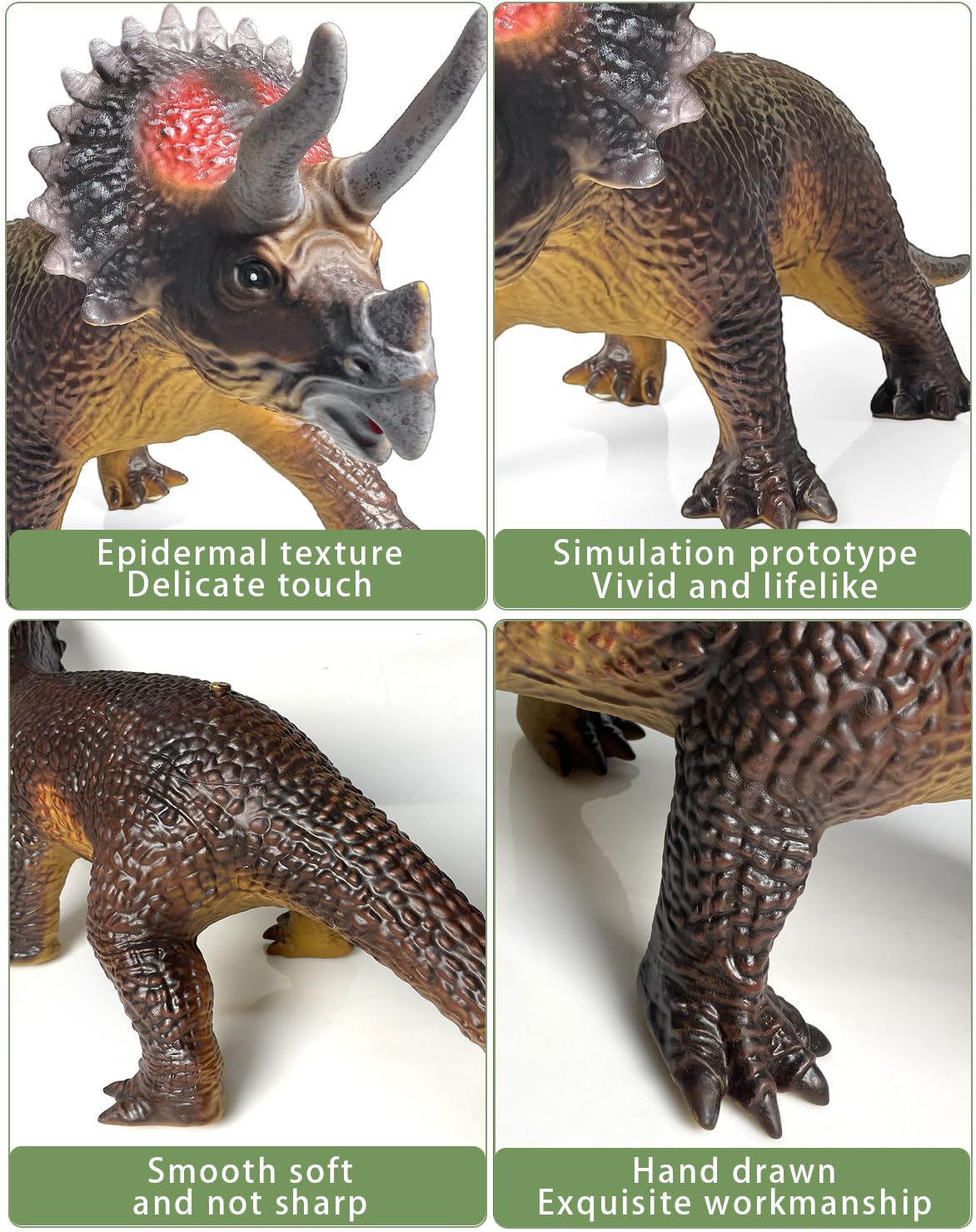 Gzsbaby Giant Triceratops Dinosaur Toy – 32-Inch Realistic Jumbo Dino for Kids, Party Favors & Gifts