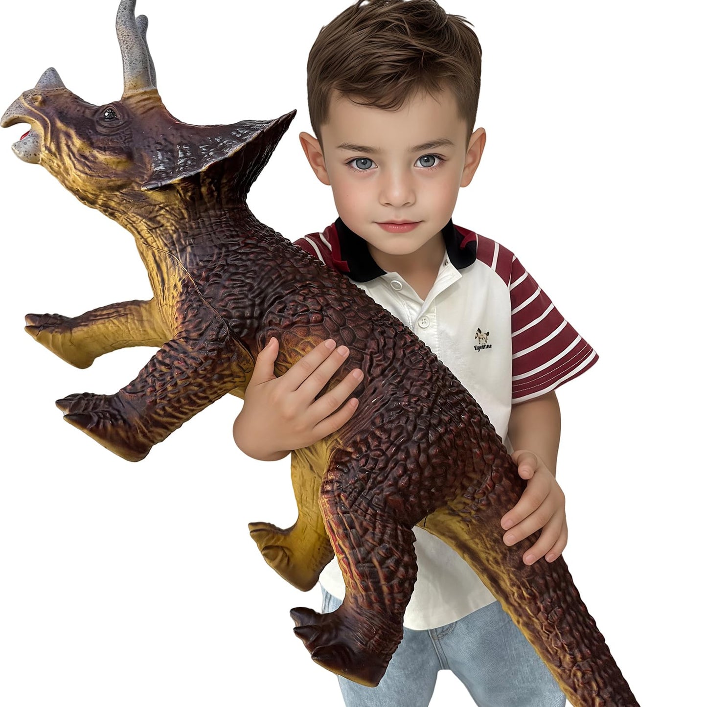 Gzsbaby Giant Triceratops Dinosaur Toy – 32-Inch Realistic Jumbo Dino for Kids, Party Favors & Gifts