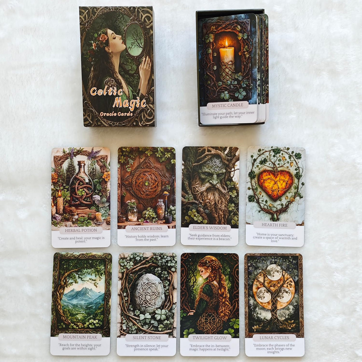 Celtic Magic Oracle Cards Set | 50-Card Tarot & Oracle Deck by GZSYXHJYXGS