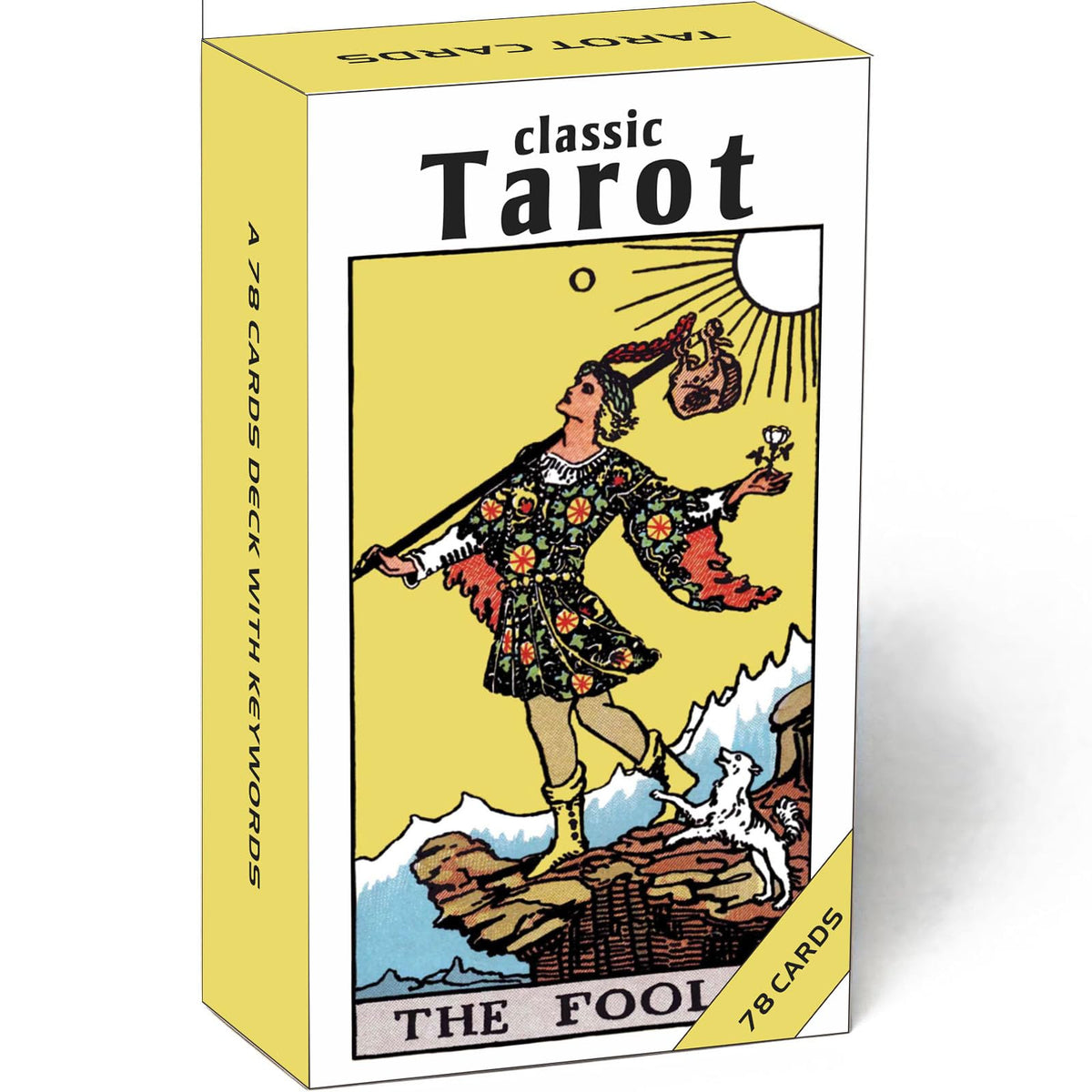 GZSYXHJYXGS Classic Tarot Cards for Beginners — 78-Card Deck with Meanings (White)