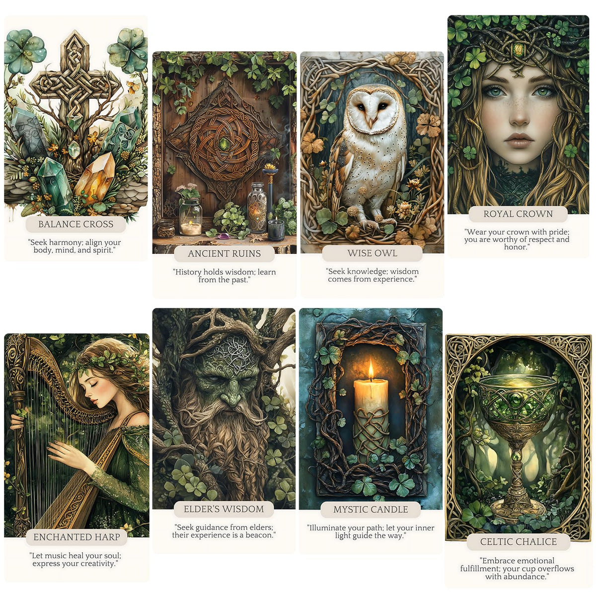 Celtic Magic Oracle Cards Set | 50-Card Tarot & Oracle Deck by GZSYXHJYXGS