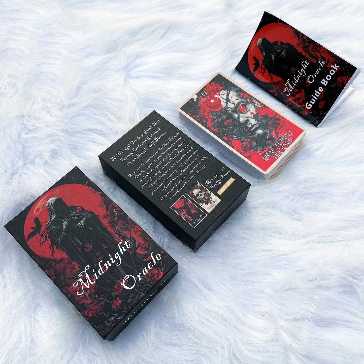 Midnight Oracle Cards — 50 Gothic Dark Fantasy Cards + Guidebook | GZSYXHJYXGS