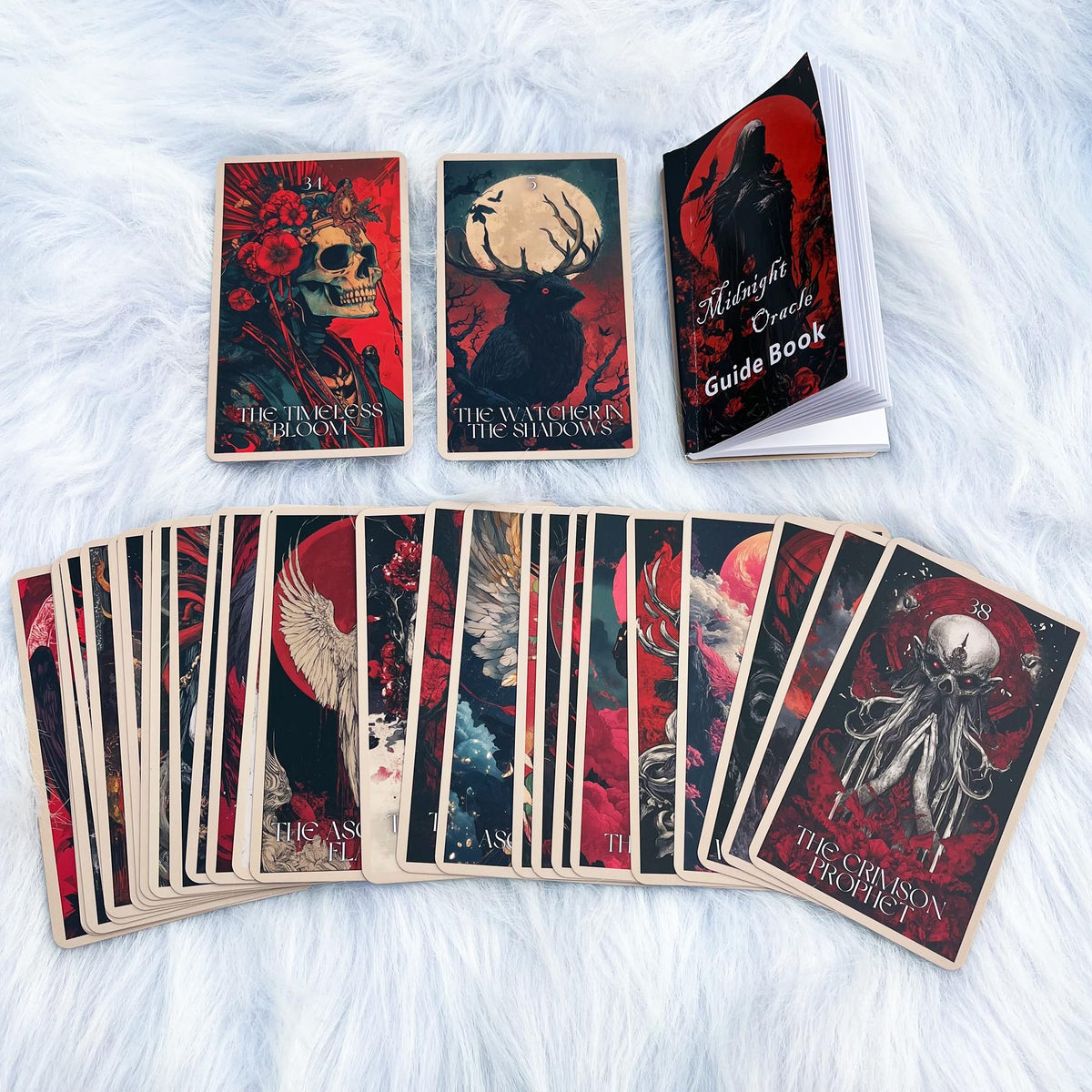 Midnight Oracle Cards — 50 Gothic Dark Fantasy Cards + Guidebook | GZSYXHJYXGS