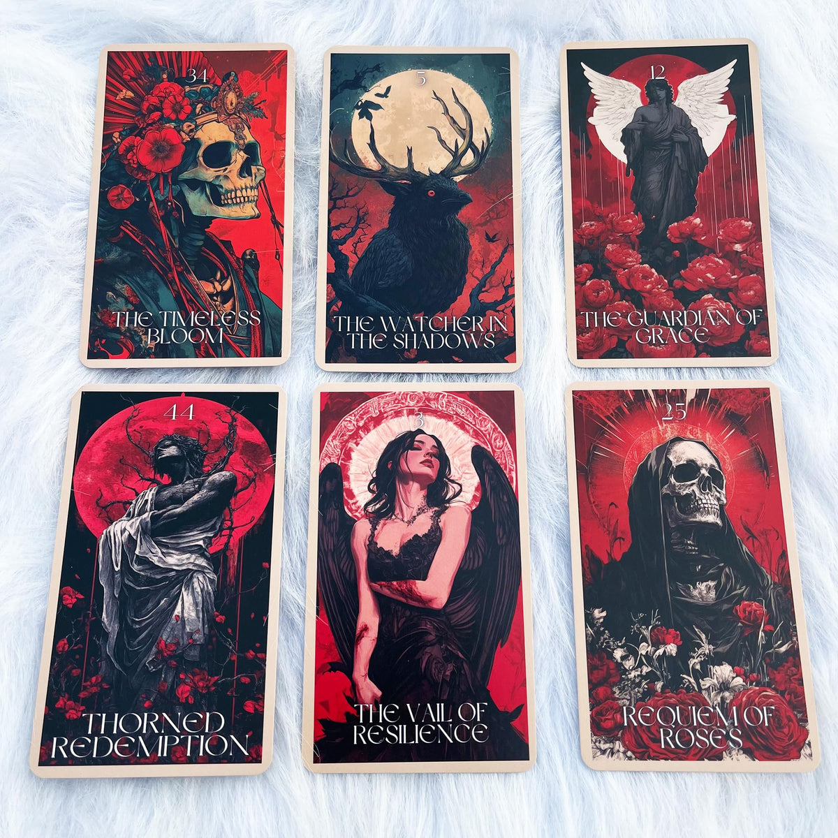 Midnight Oracle Cards — 50 Gothic Dark Fantasy Cards + Guidebook | GZSYXHJYXGS