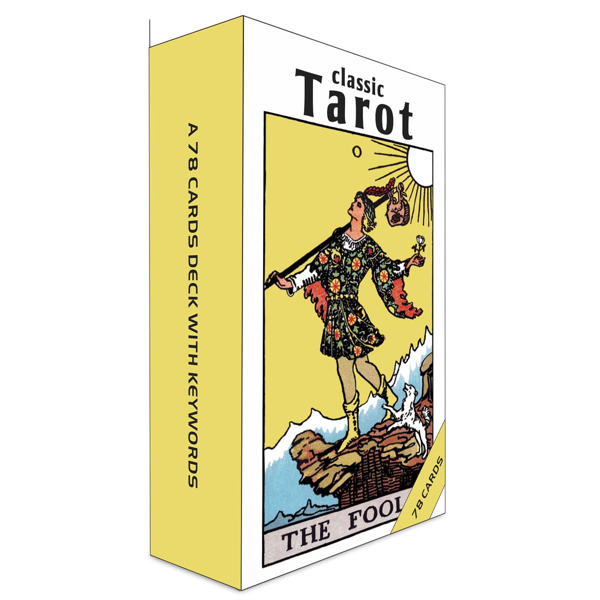 GZSYXHJYXGS Classic Tarot Cards for Beginners — 78-Card Deck with Meanings (White)