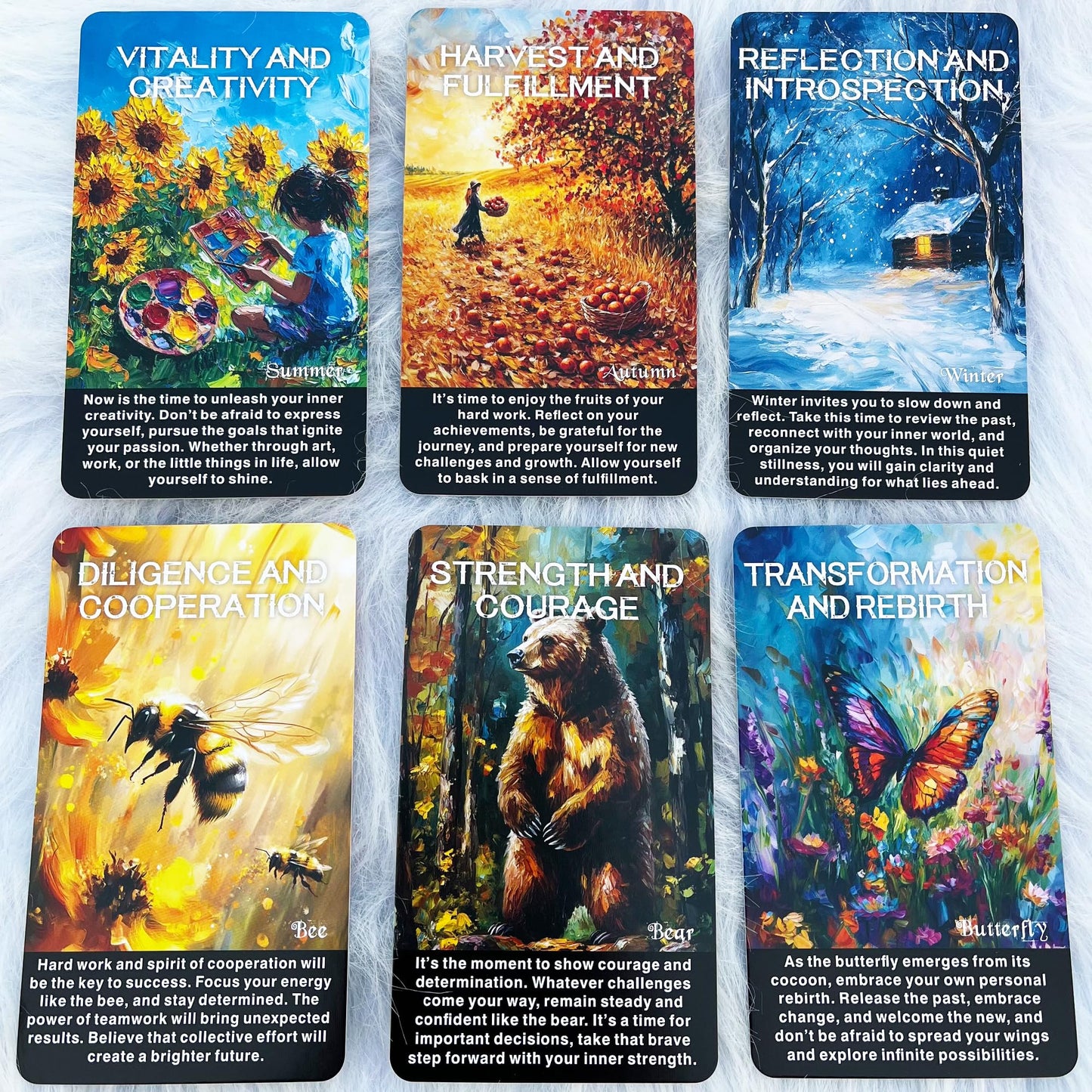 GZXINKE Nature and Seasons Oracle Deck – 54 Cards for Intuition, Healing, and Personal Growth (Beginner Friendly)