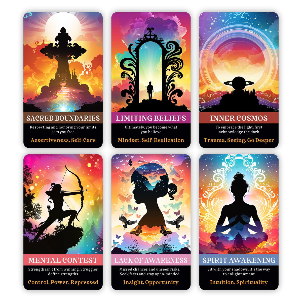 GZXINKE Shadow Work Oracle Cards – Inner Healing & Self-Reflection Deck