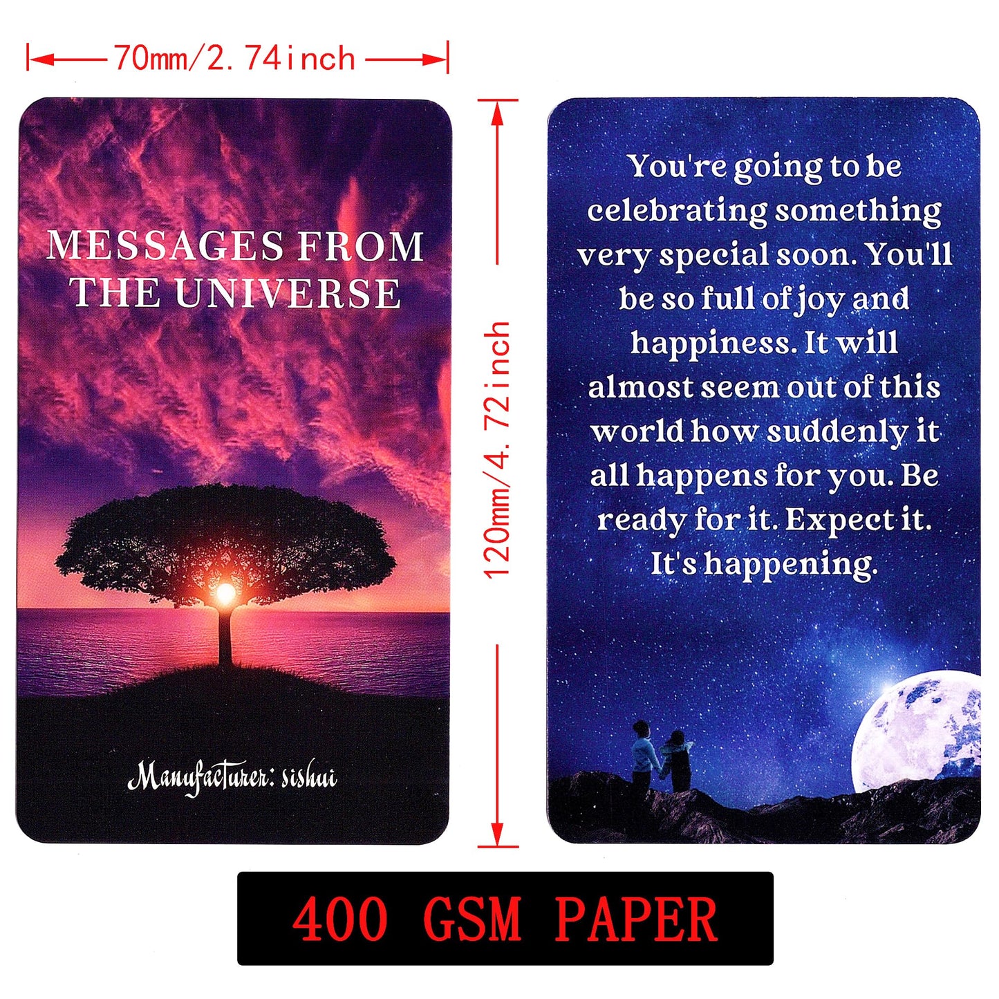 GZXINKE Messages from The Universe Oracle Cards – 54 Card Deck for Love, Finance, Career