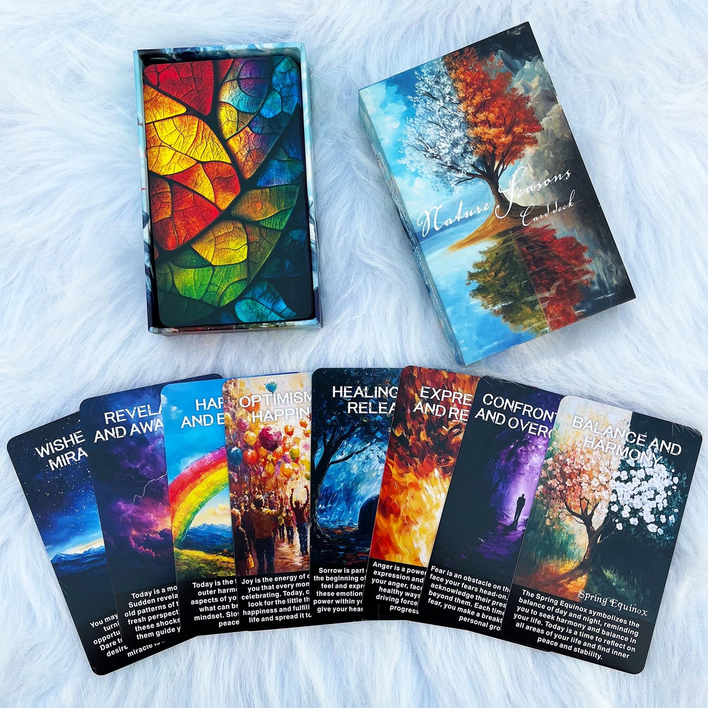 GZXINKE Nature and Seasons Oracle Deck – 54 Cards for Intuition, Healing, and Personal Growth (Beginner Friendly)