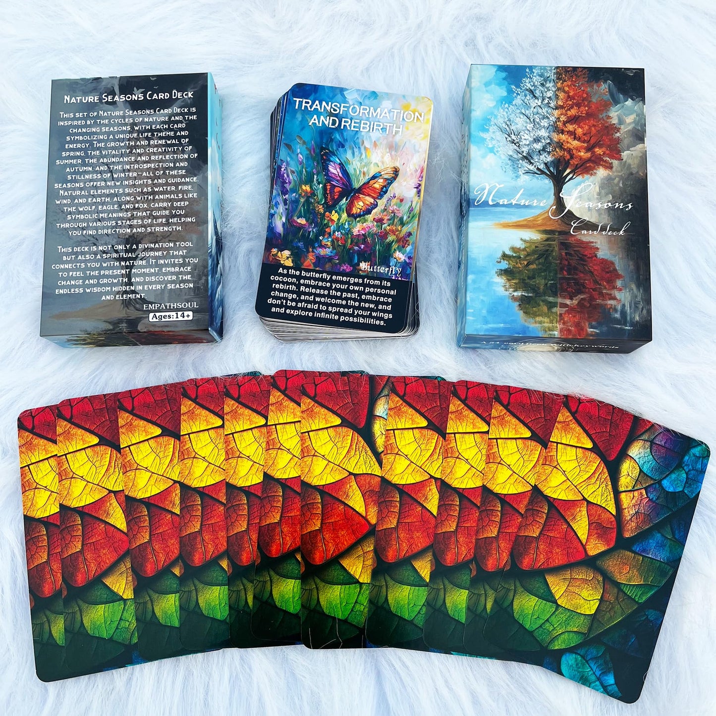 GZXINKE Nature and Seasons Oracle Deck – 54 Cards for Intuition, Healing, and Personal Growth (Beginner Friendly)