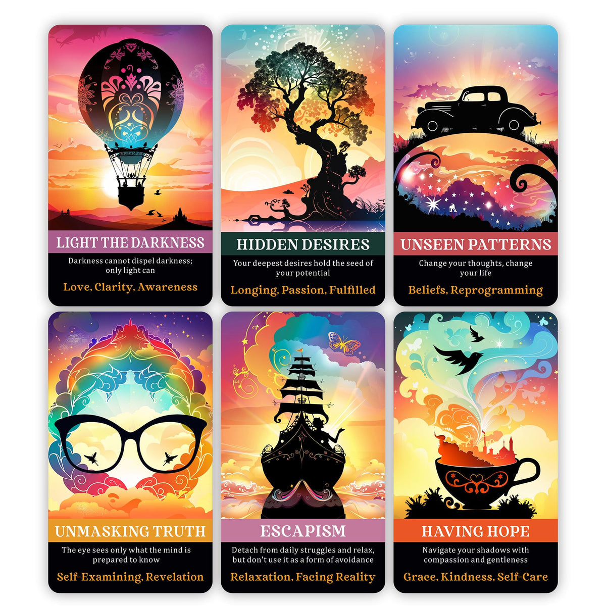 GZXINKE Shadow Work Oracle Cards – Inner Healing & Self-Reflection Deck