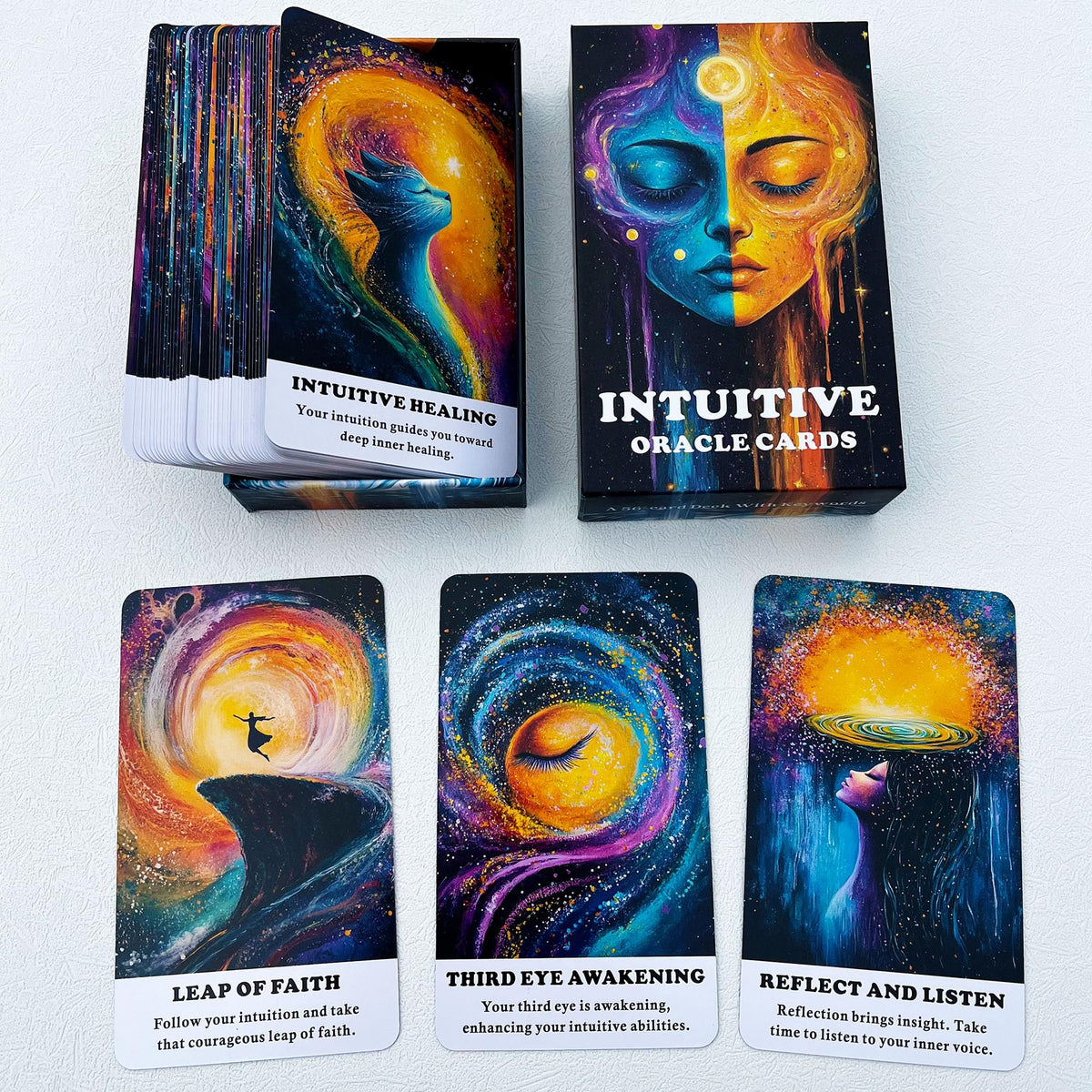 GZXINKE Intuitive Oracle Cards – 56-Card Deck for Beginners, Inner Wisdom & Guidance