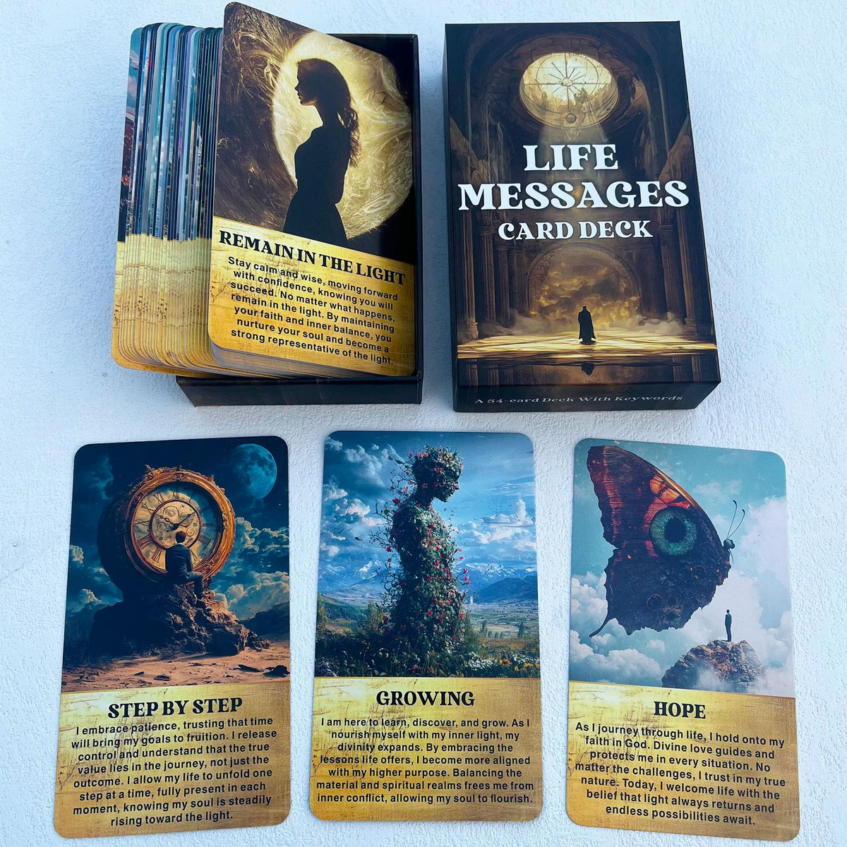 GZXINKE Life Messages Oracle Deck – 54 Spiritual Wisdom Cards for Beginners
