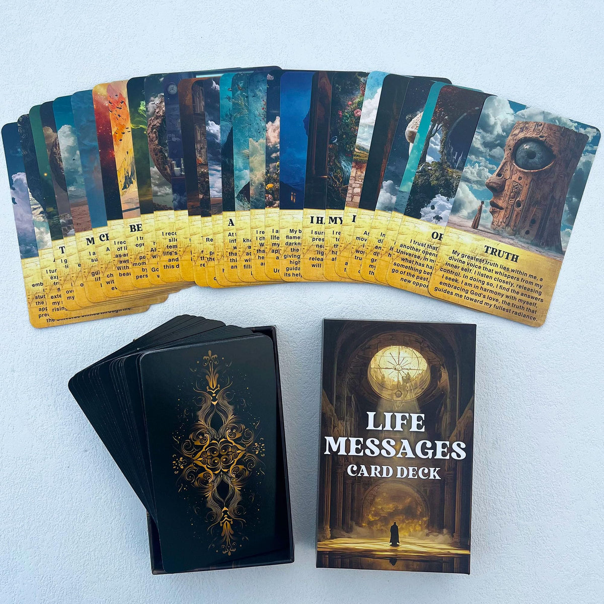 GZXINKE Life Messages Oracle Deck – 54 Spiritual Wisdom Cards for Beginners