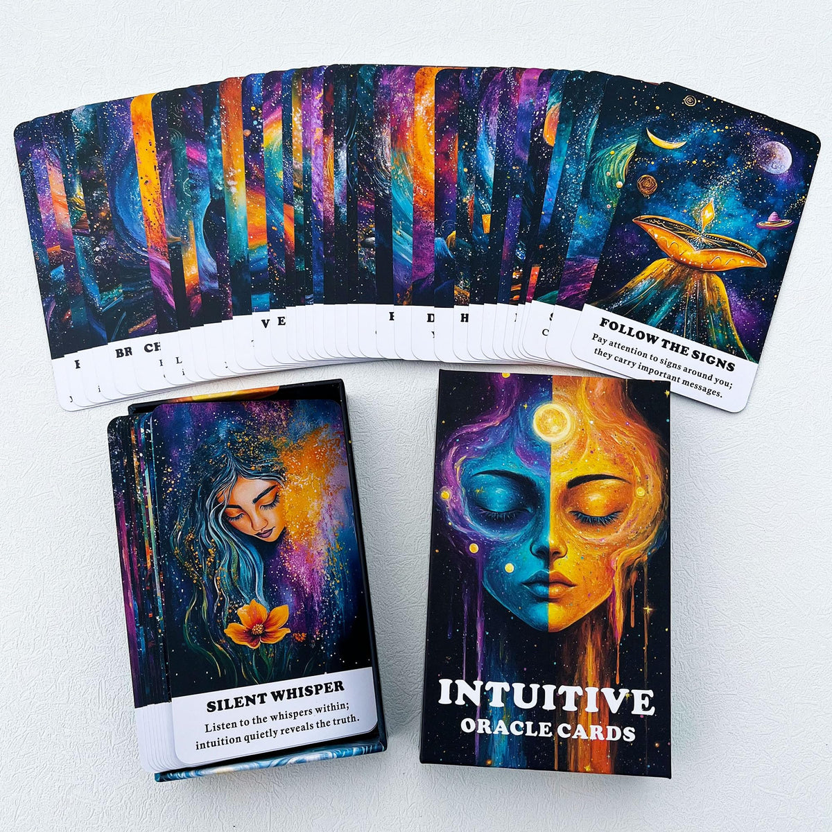 GZXINKE Intuitive Oracle Cards – 56-Card Deck for Beginners, Inner Wisdom & Guidance