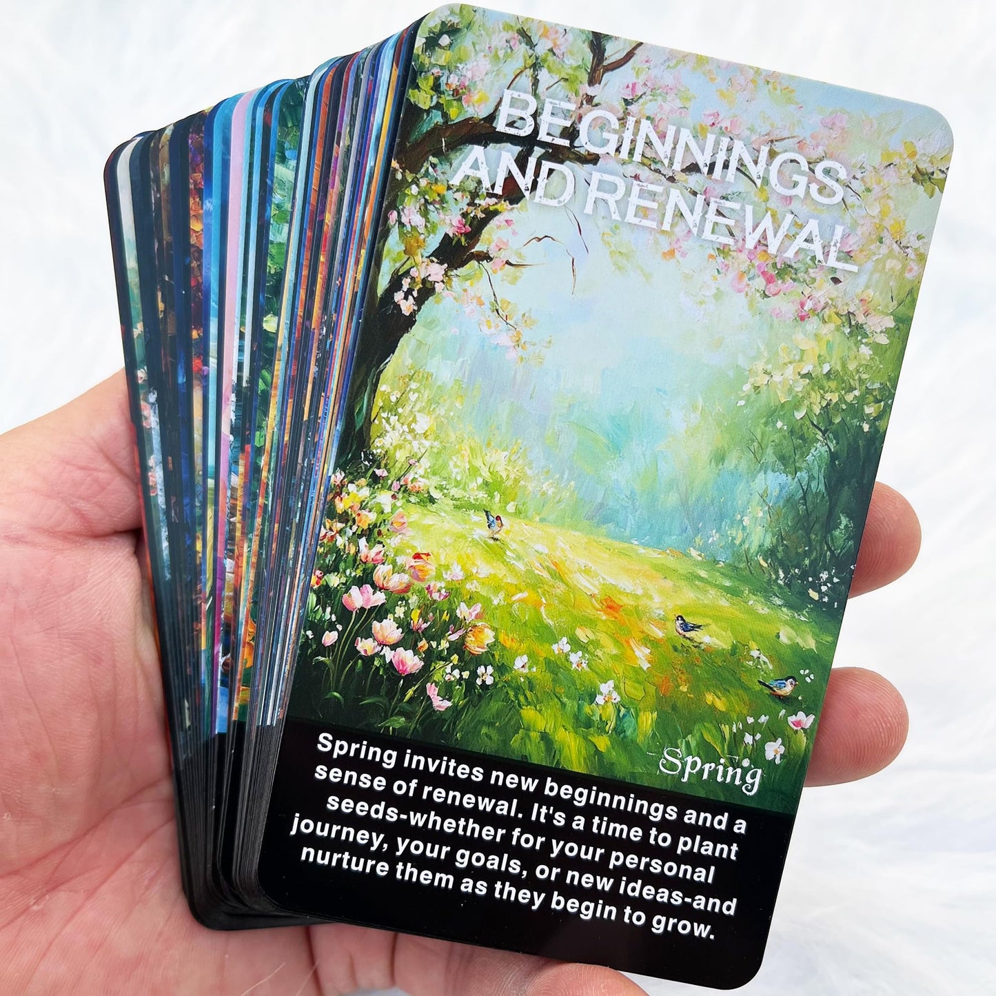 GZXINKE Nature and Seasons Oracle Deck – 54 Cards for Intuition, Healing, and Personal Growth (Beginner Friendly)
