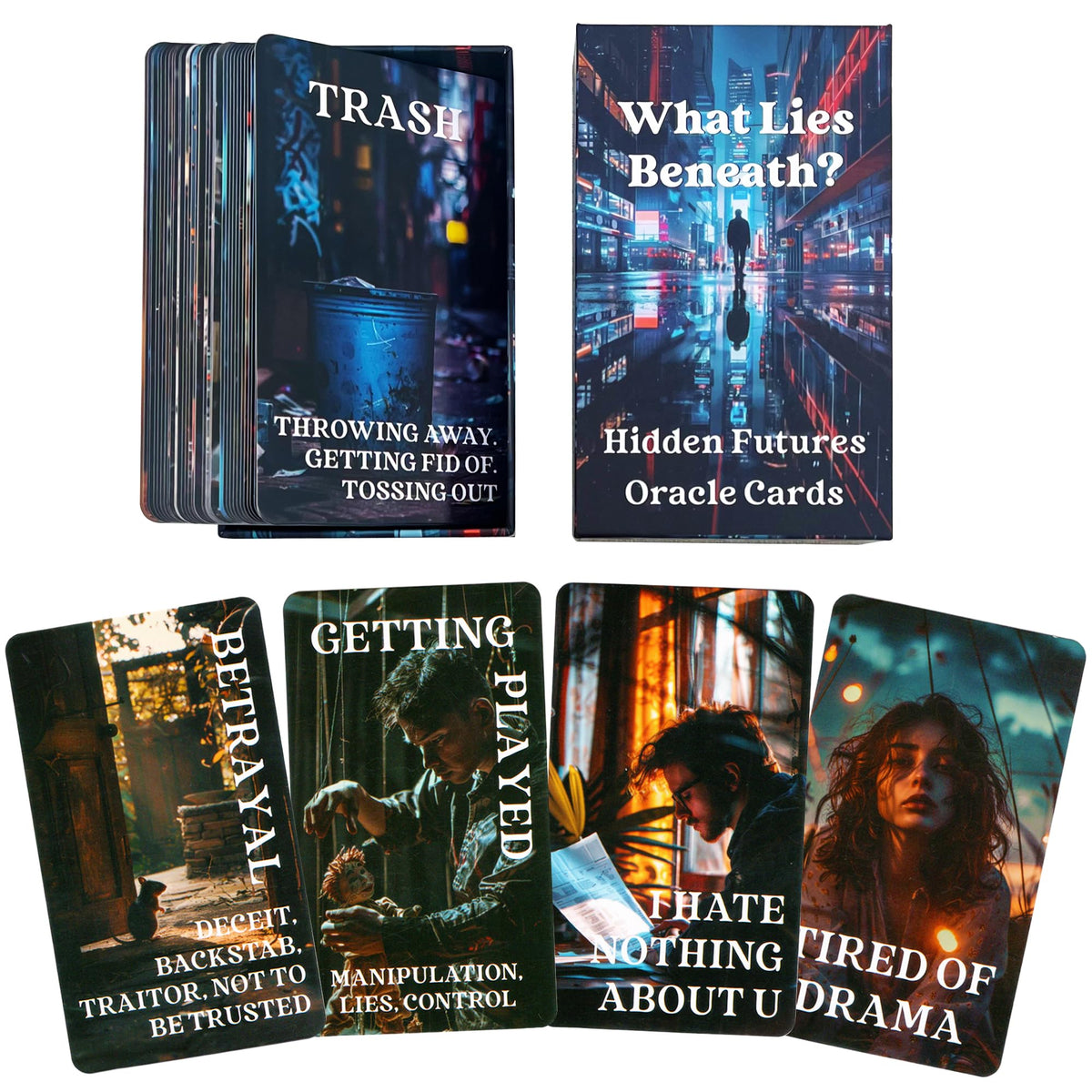 GZXINKE Spill The Beans Oracle Cards – Relationships & Life Oracle Deck for Beginners