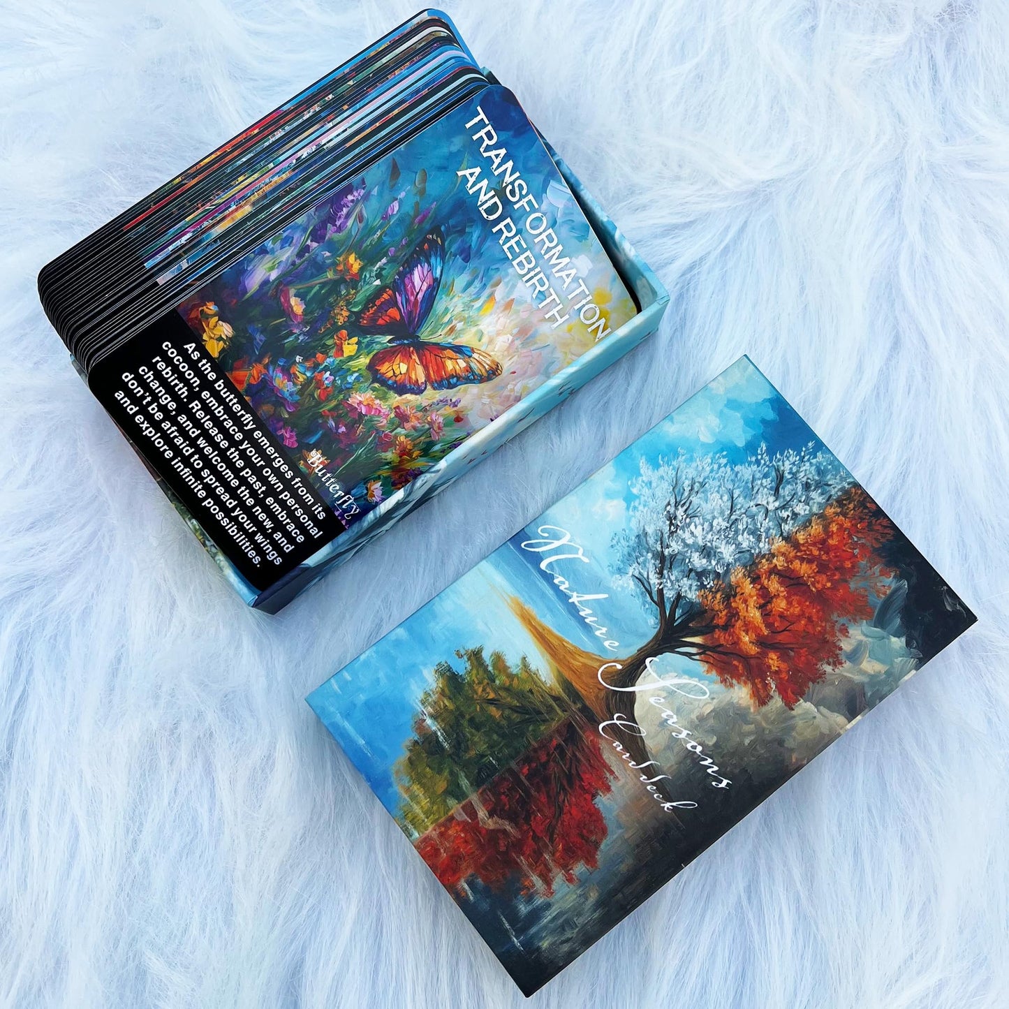 GZXINKE Nature and Seasons Oracle Deck – 54 Cards for Intuition, Healing, and Personal Growth (Beginner Friendly)