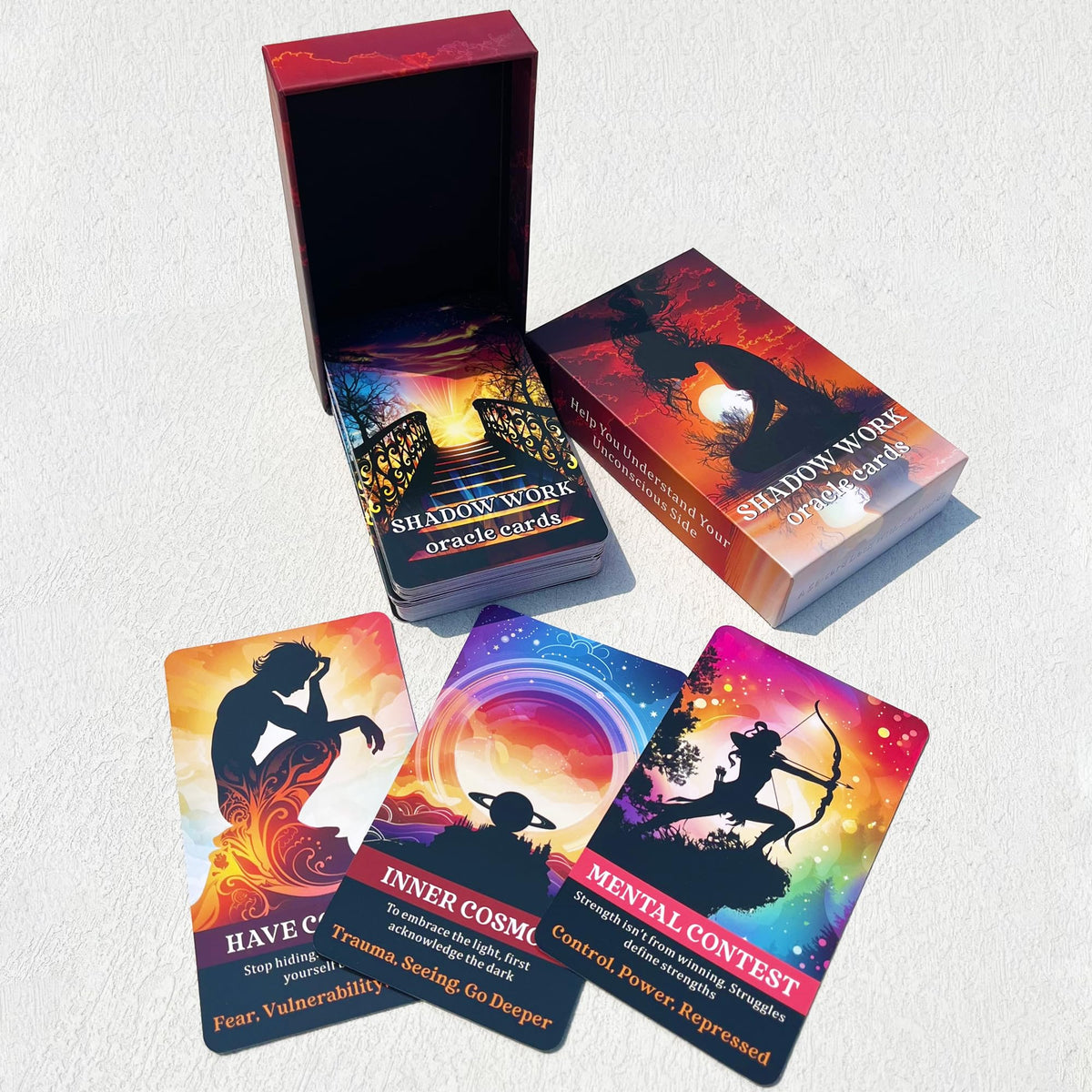 GZXINKE Shadow Work Oracle Cards – Inner Healing & Self-Reflection Deck